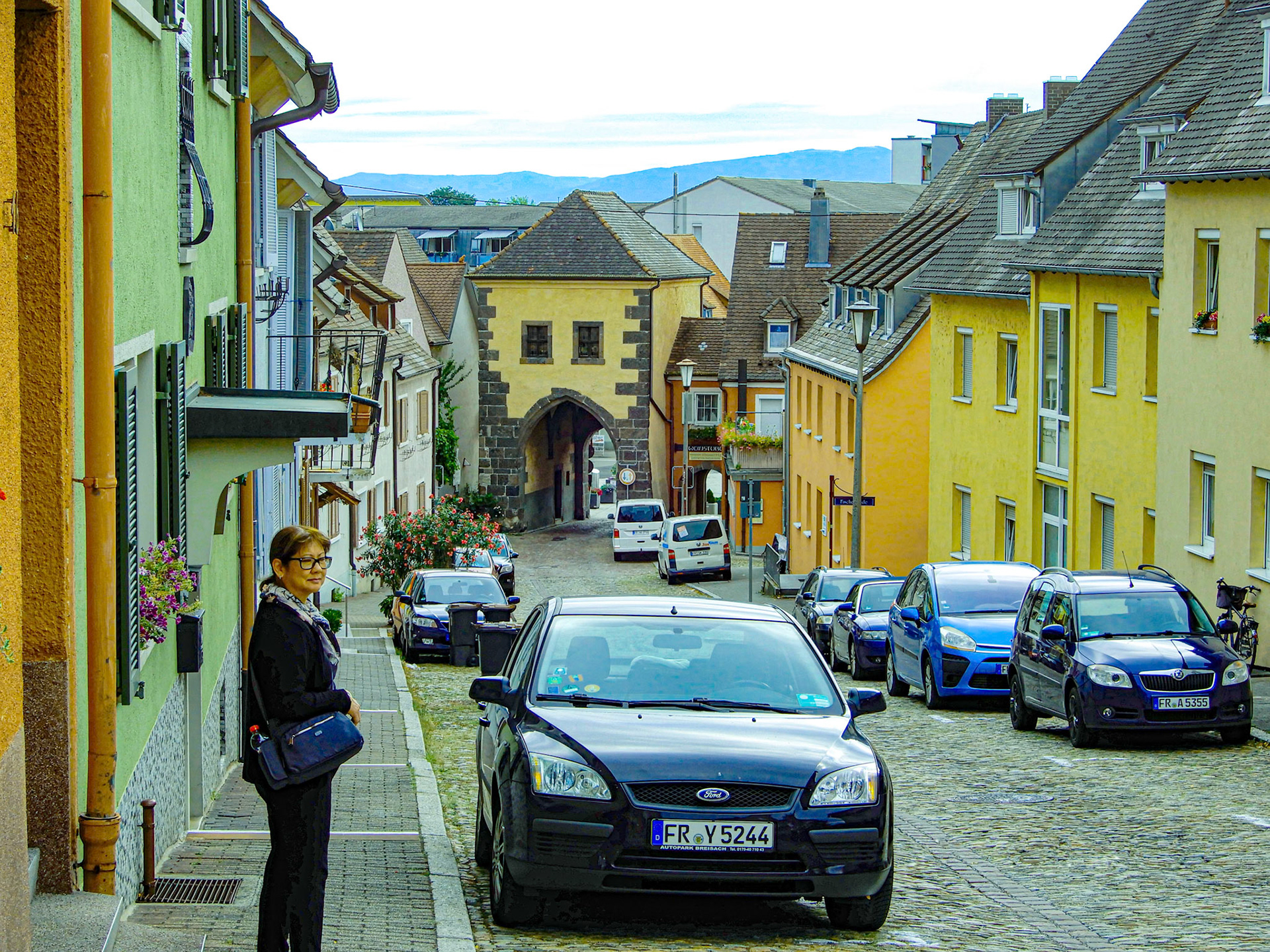 Residential street in Breisach, Germany