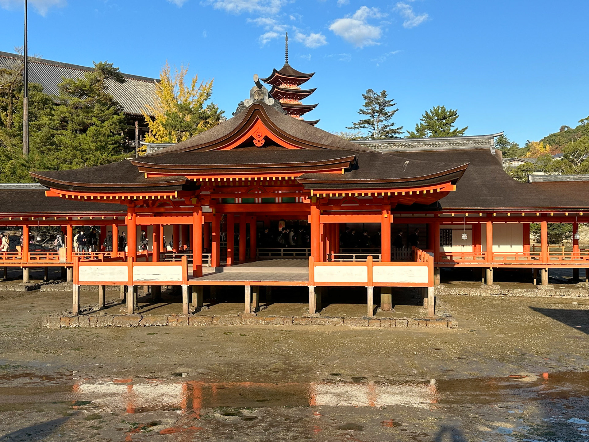 Itsukushima Shrine - a Shinto shrine on the island of Itsukushima (popularly known as Miyajima), best known for its "floating" torii