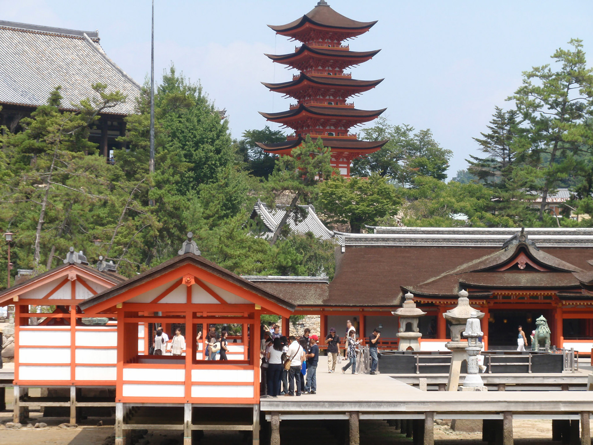 Itsukushima Shrine - a Shinto shrine on the island of Itsukushima (popularly known as Miyajima), best known for its "floating" torii