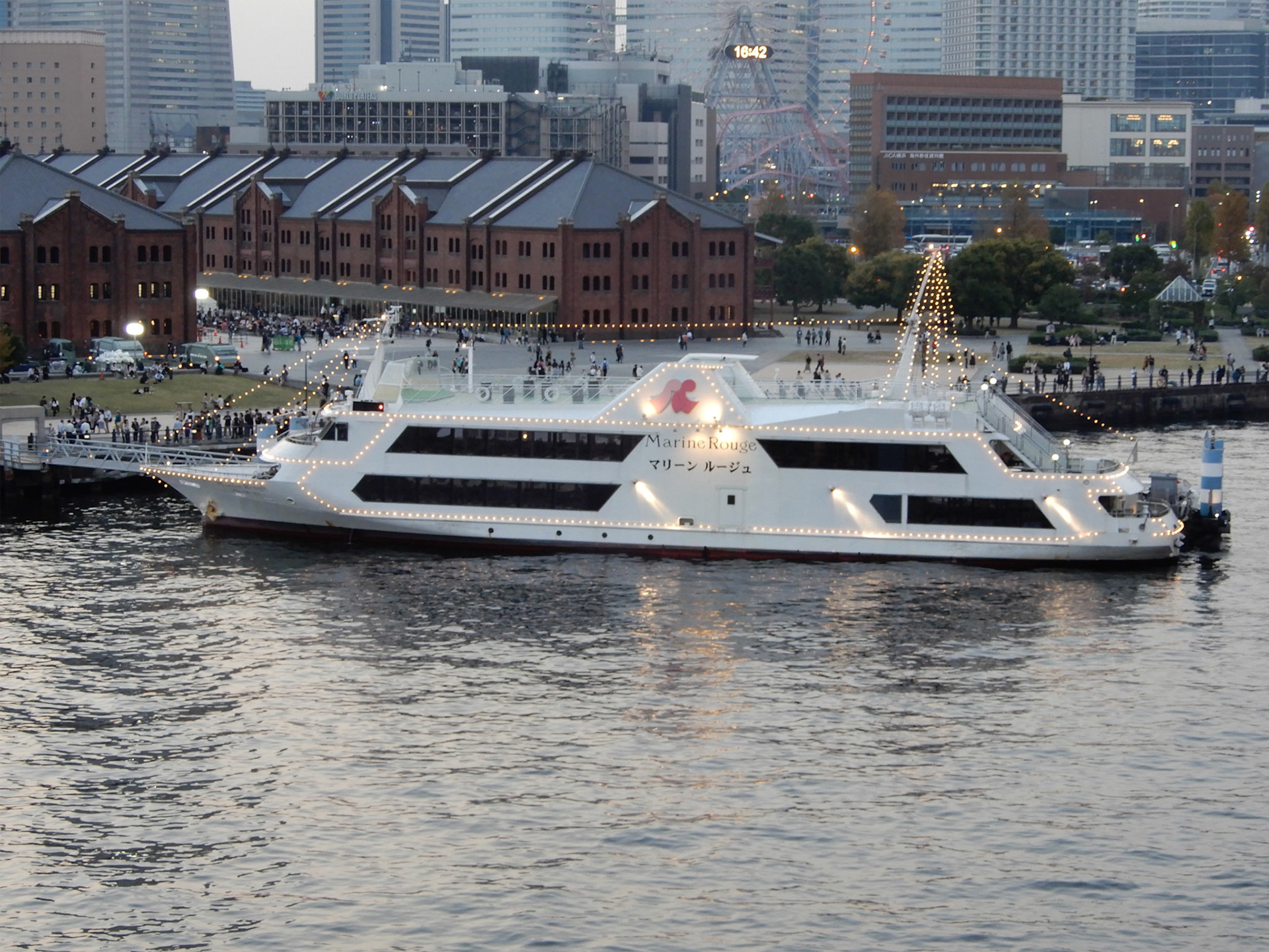 Dinner boat in Yokohama Harbor