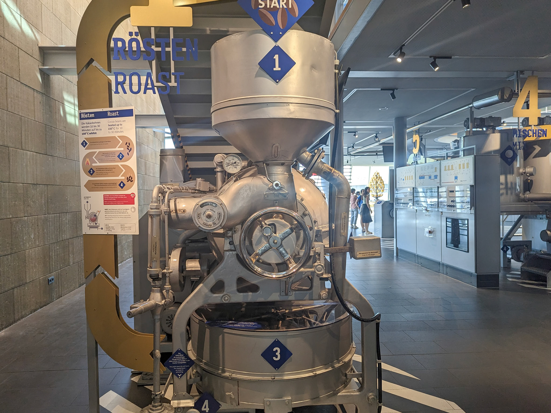 One of the chocolate machines