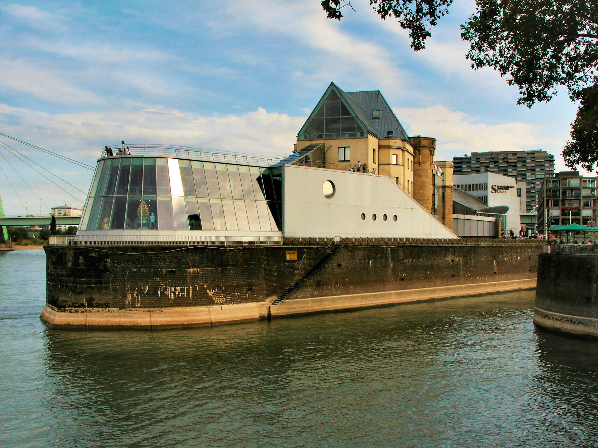 The Chocolate Museum in Cologne is designed to resemble the bow of a ship