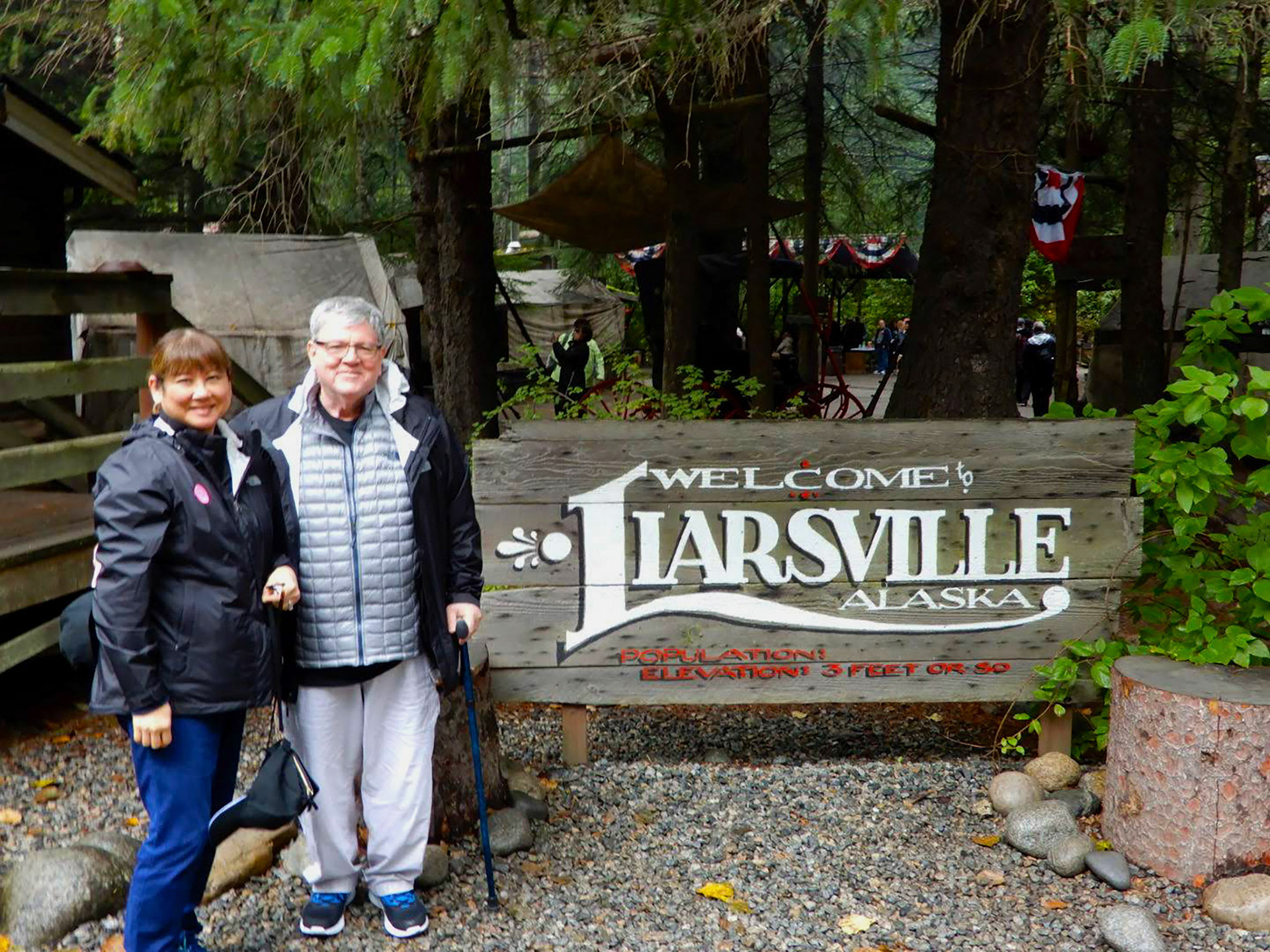 The Liarsville Camp, near Skagway, was originally named after journalists who came here during the Klondike Gold Rush and cooked up all manner of tall tales.