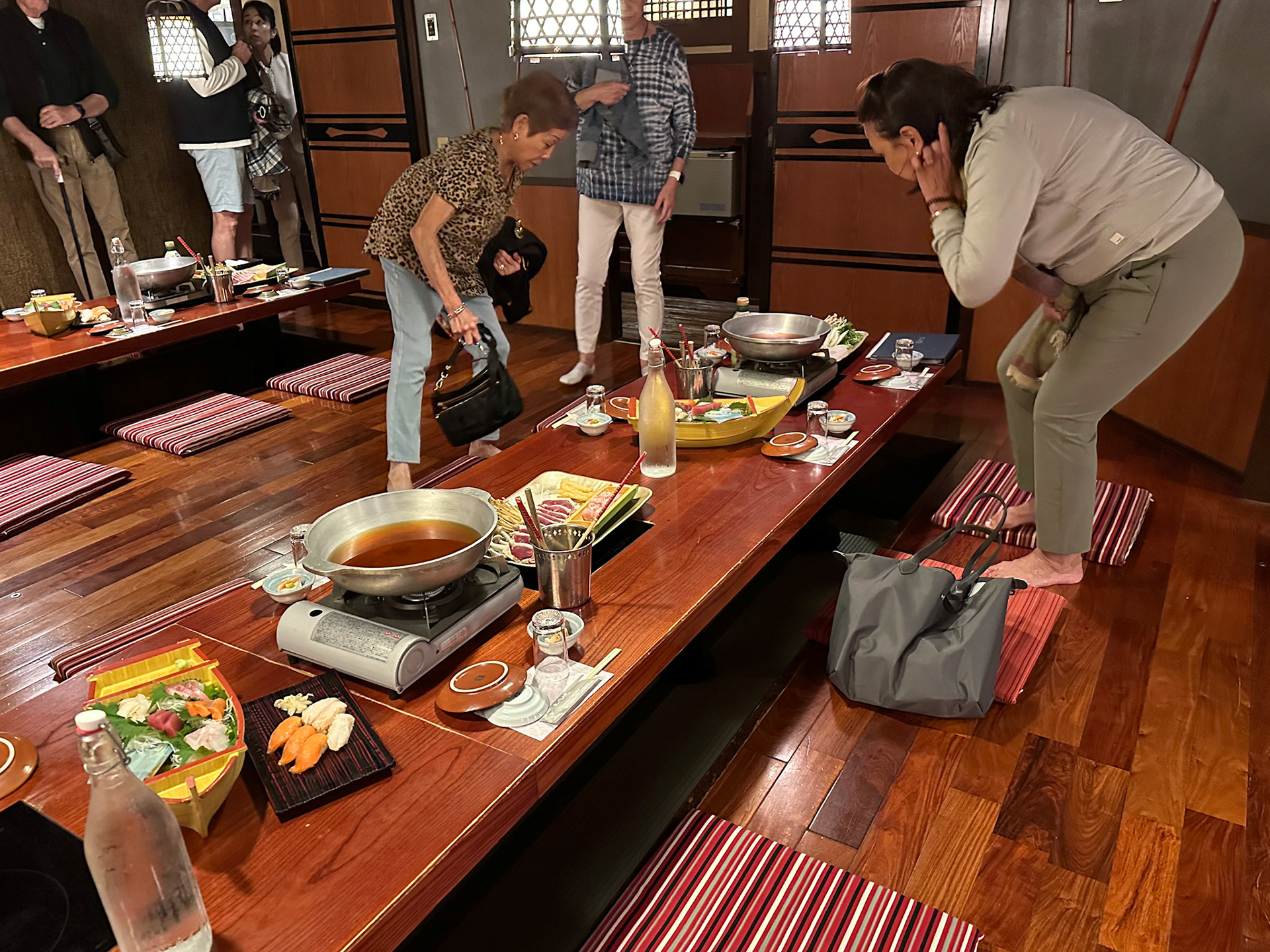 Izakaya dinner experience - I actually made it down and up again sitting at this table