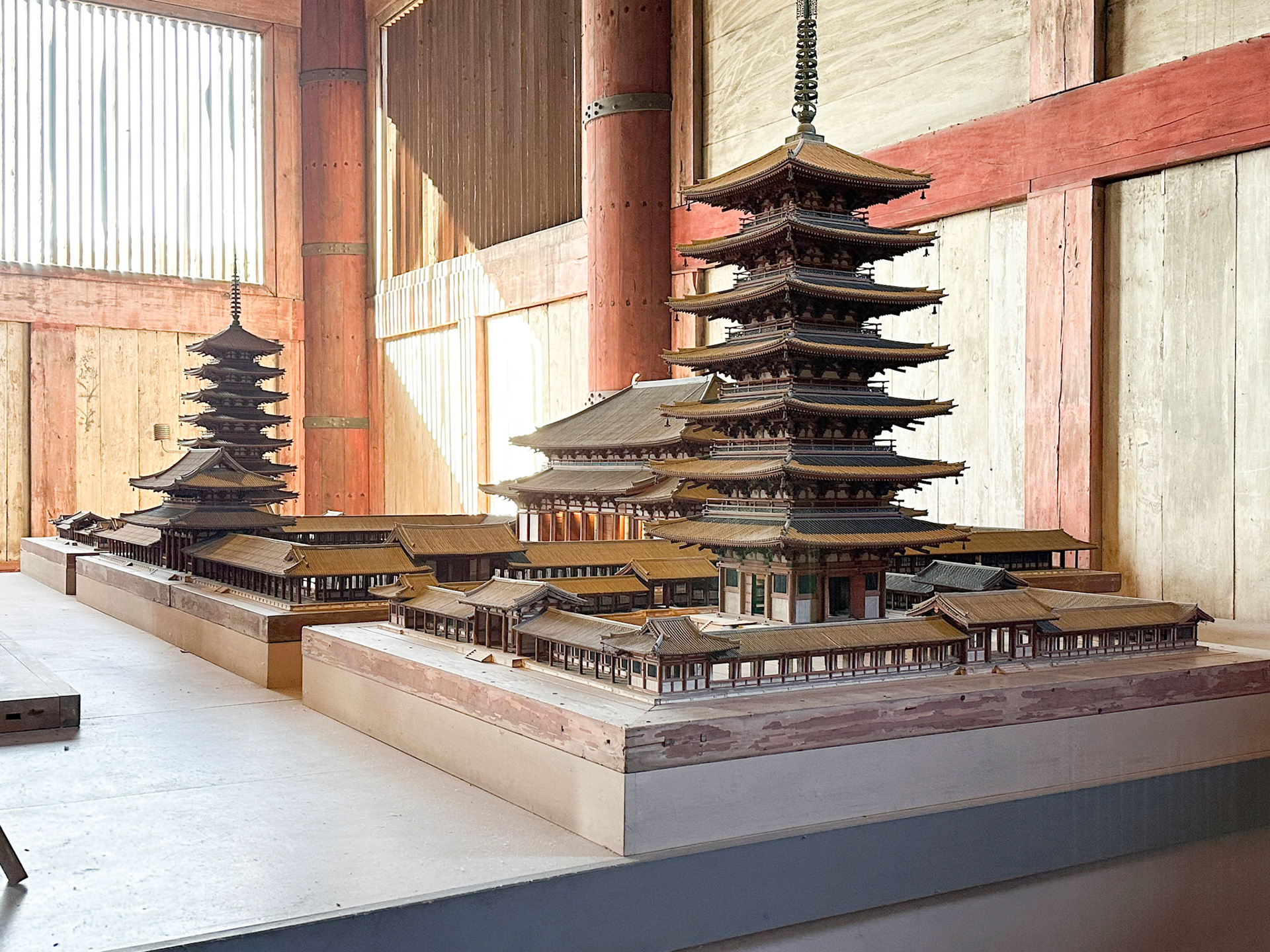 Large model of the temple and grounds