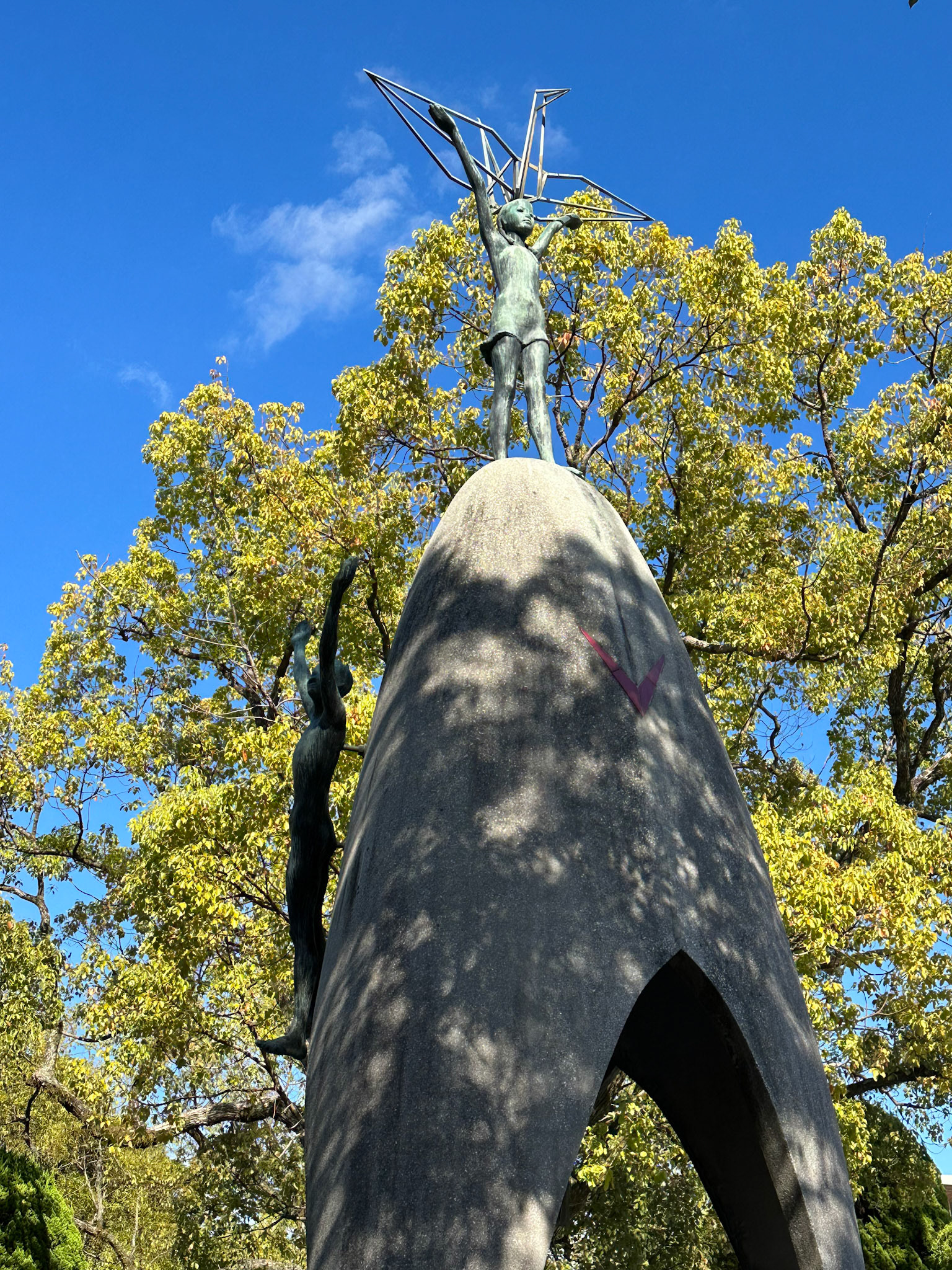 Children's Peace Monument - The monument is topped by a statue of Sadako Sasaki
