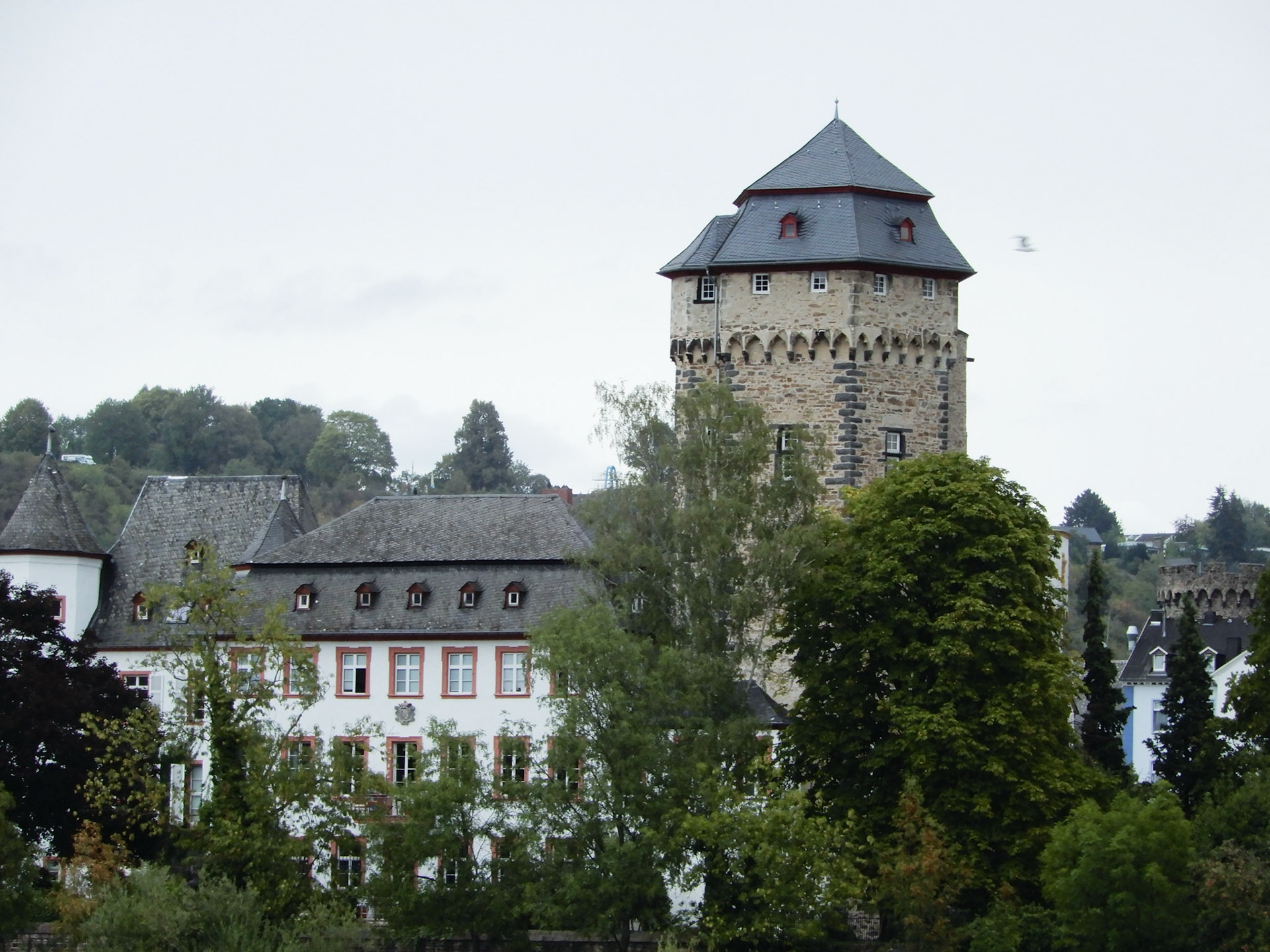 Schloss Martinsburg, or Martinsburg Castle for short, is a palace complex in Lahnstein. It was built in 1298 as the customs castle of the archbishops of Mainz and originally bore the name Lahnstein Castle.