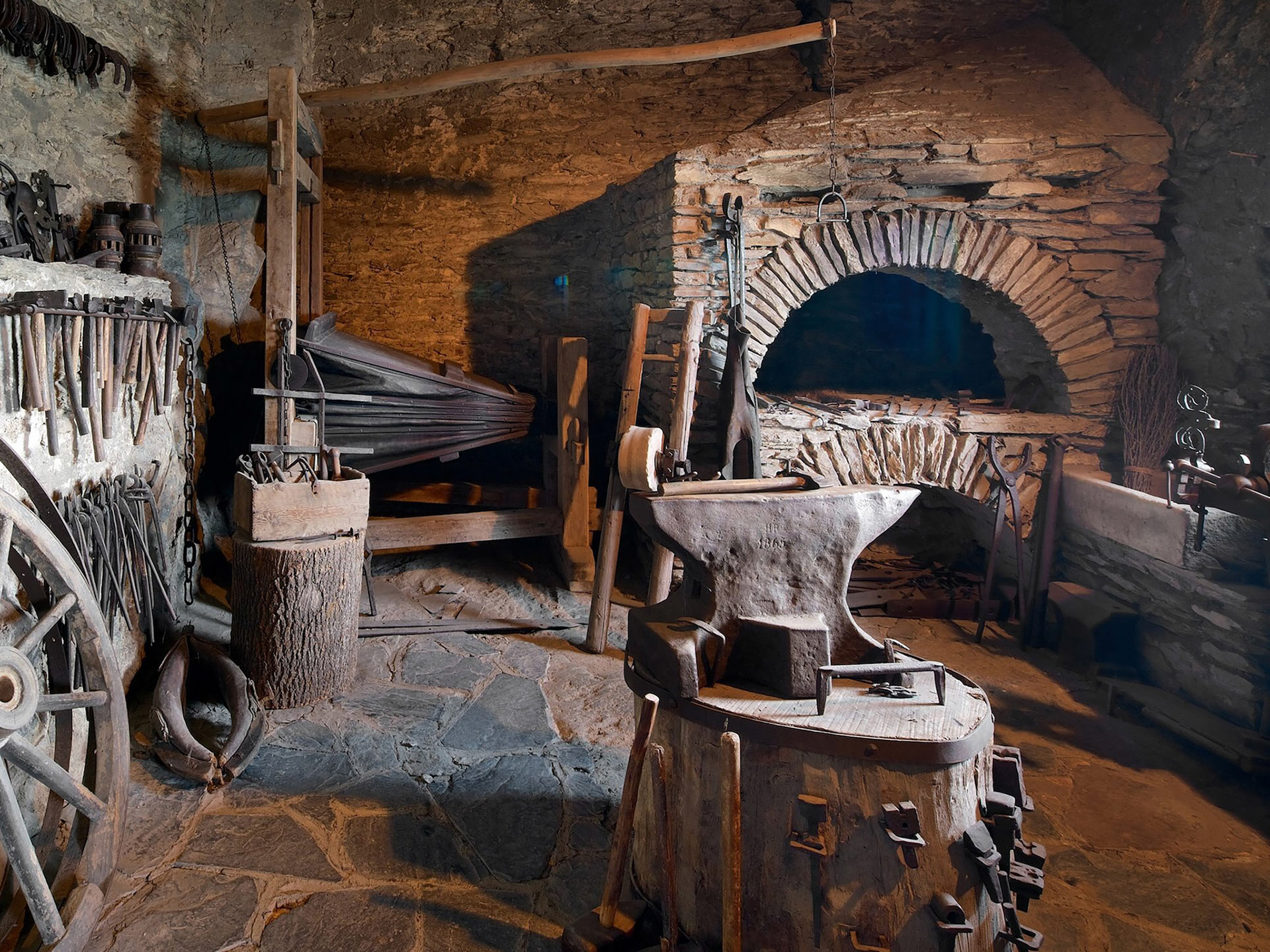 Blacksmiths work area at Marksburg Castle