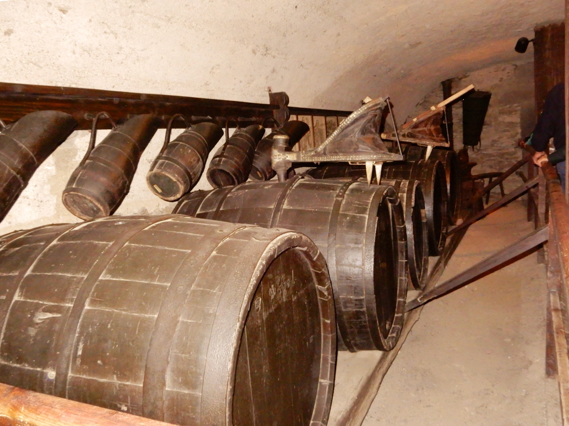 Wine casks - water was usually not pure enough for drinking