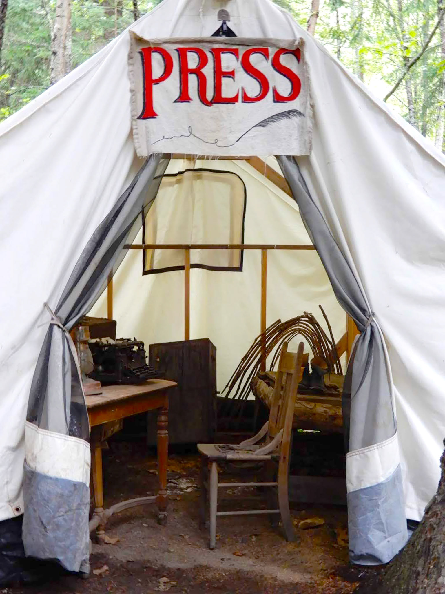 The Liarsville Camp, near Skagway, was originally named after journalists who came here during the Klondike Gold Rush and cooked up all manner of tall tales.