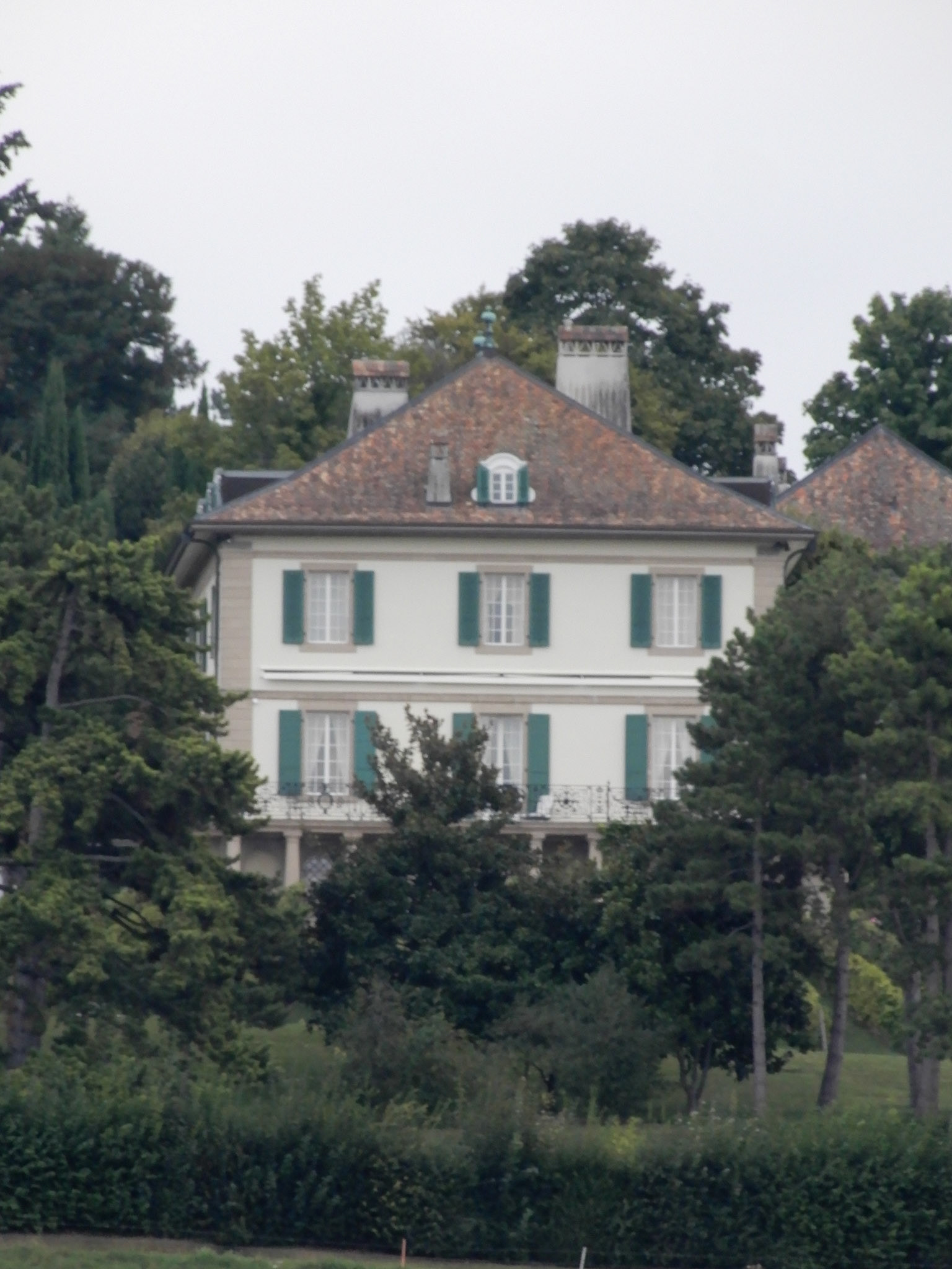 The Villa Diodati is notable because Lord Byron rented it and stayed there with John Polidori in the summer of 1816. Because of poor weather, in June 1816 the group famously spent three days together inside the house creating stories to tell each other, one of which was developed into landmark works of the Gothic horror genre: Frankenstein.