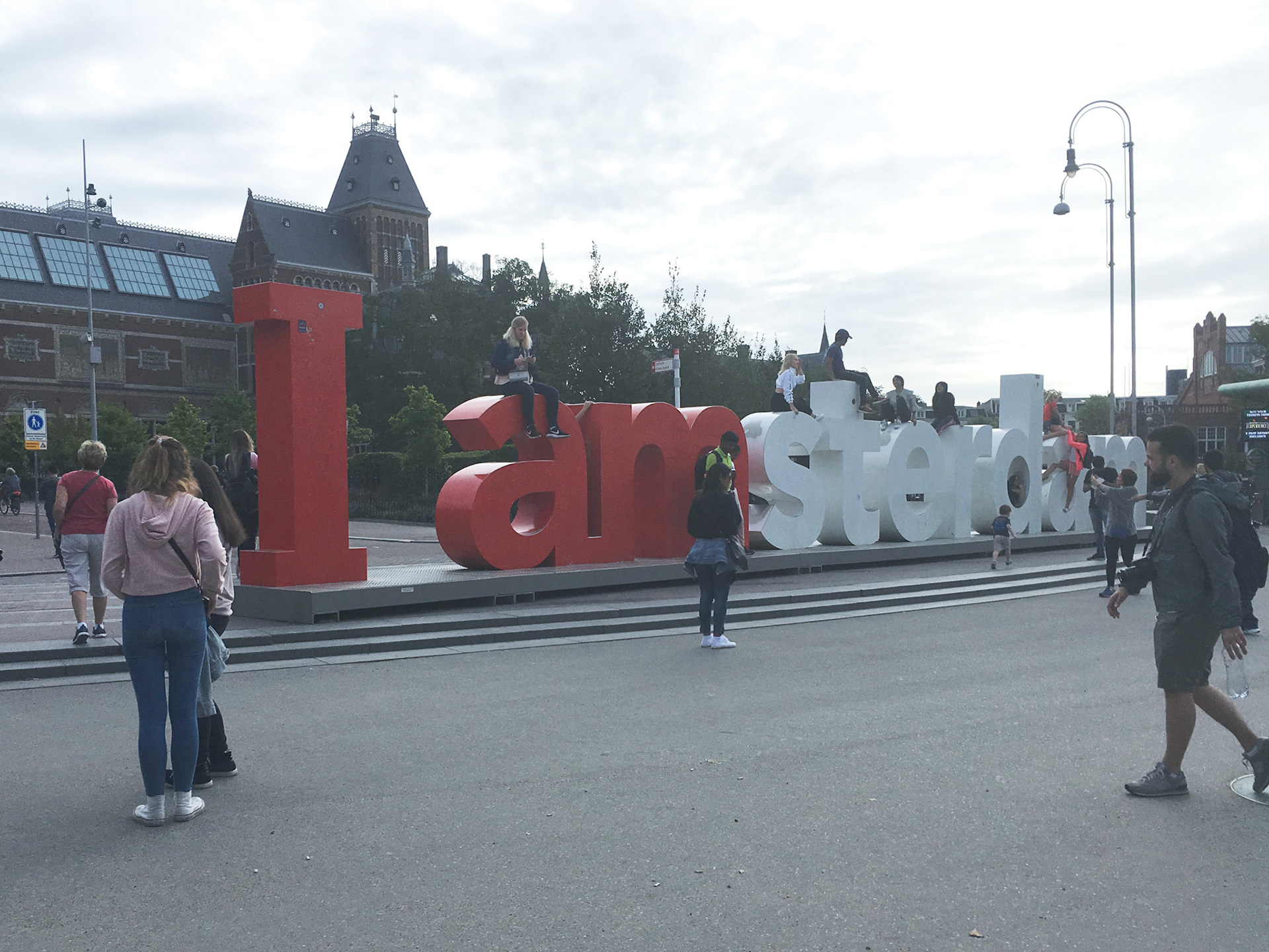 "I amsterdam" sign at the Rijksmuseum