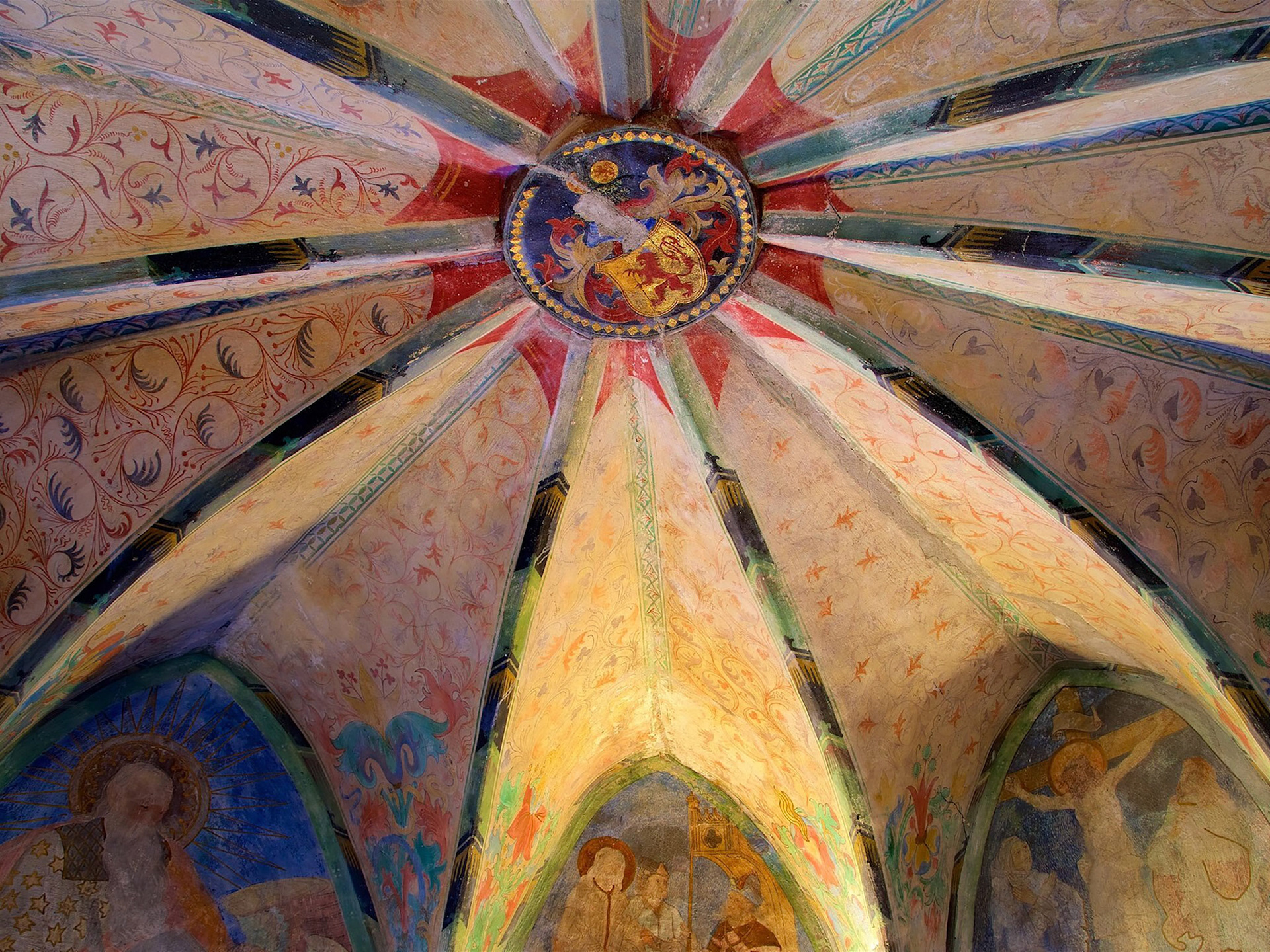 Chapel ceiling at Marksburg Castle