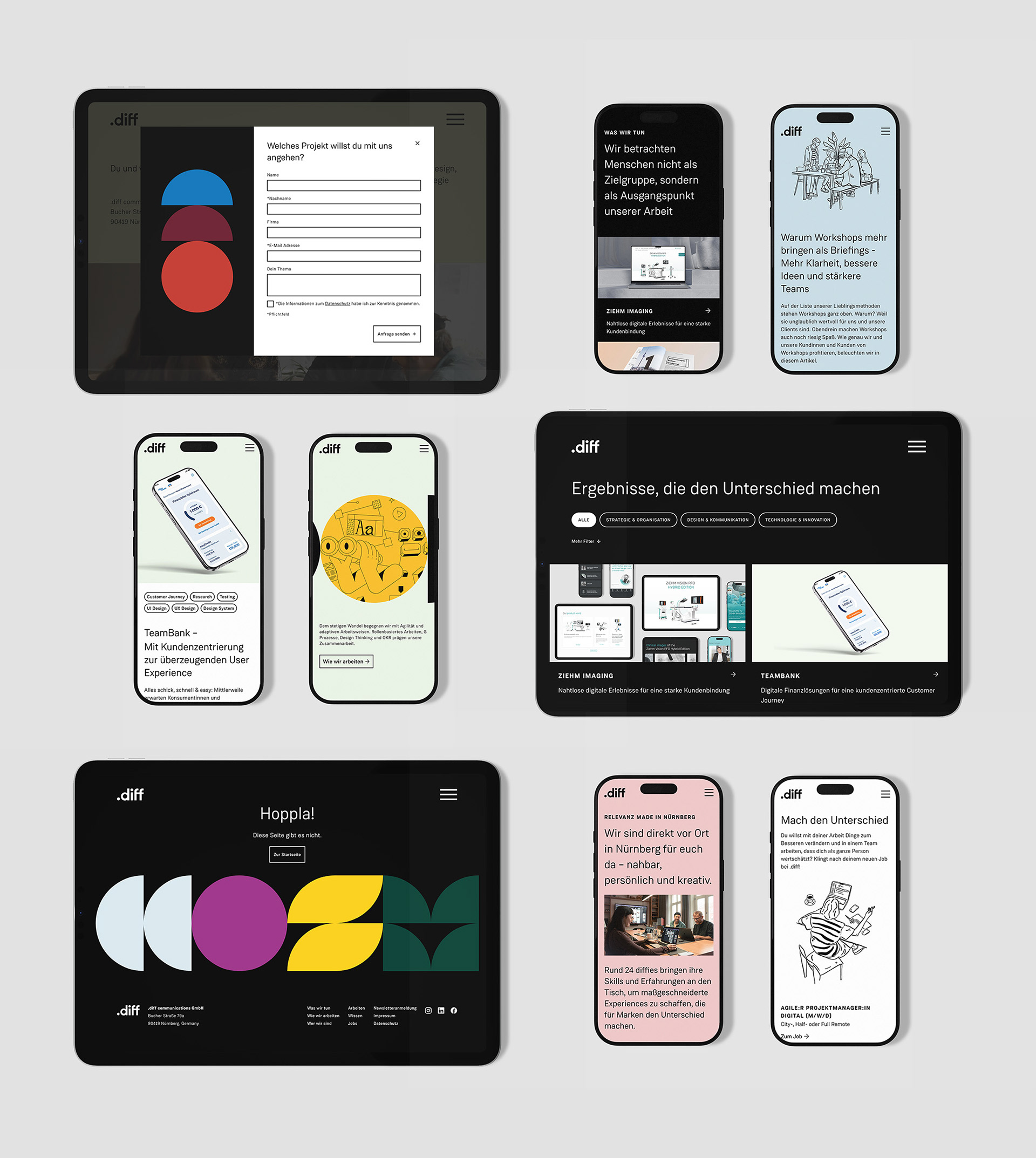 Webdesign und Einsatz der neuen Formen- und Illustrationswelt