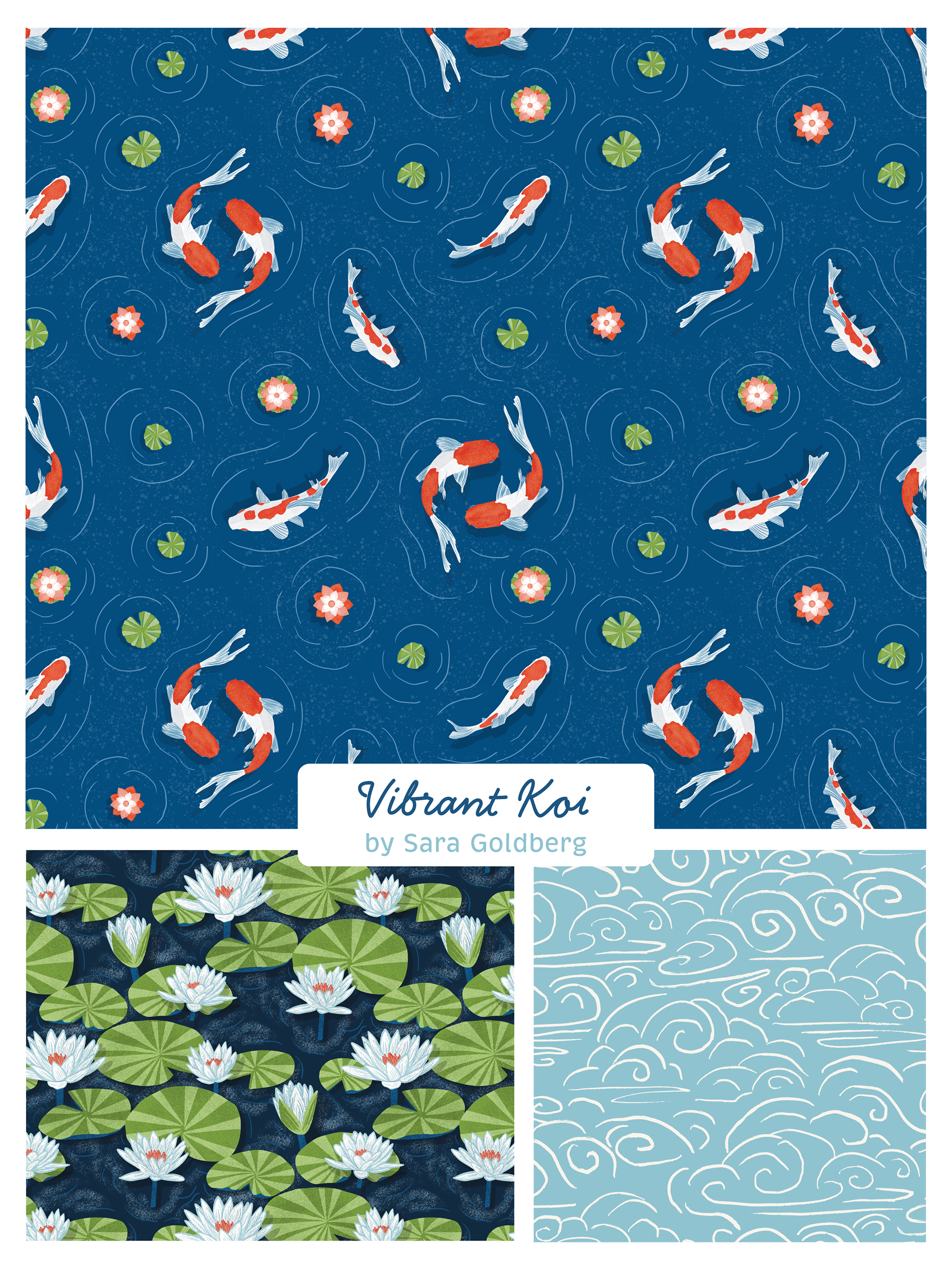 Vibrant Koi Pattern Collection