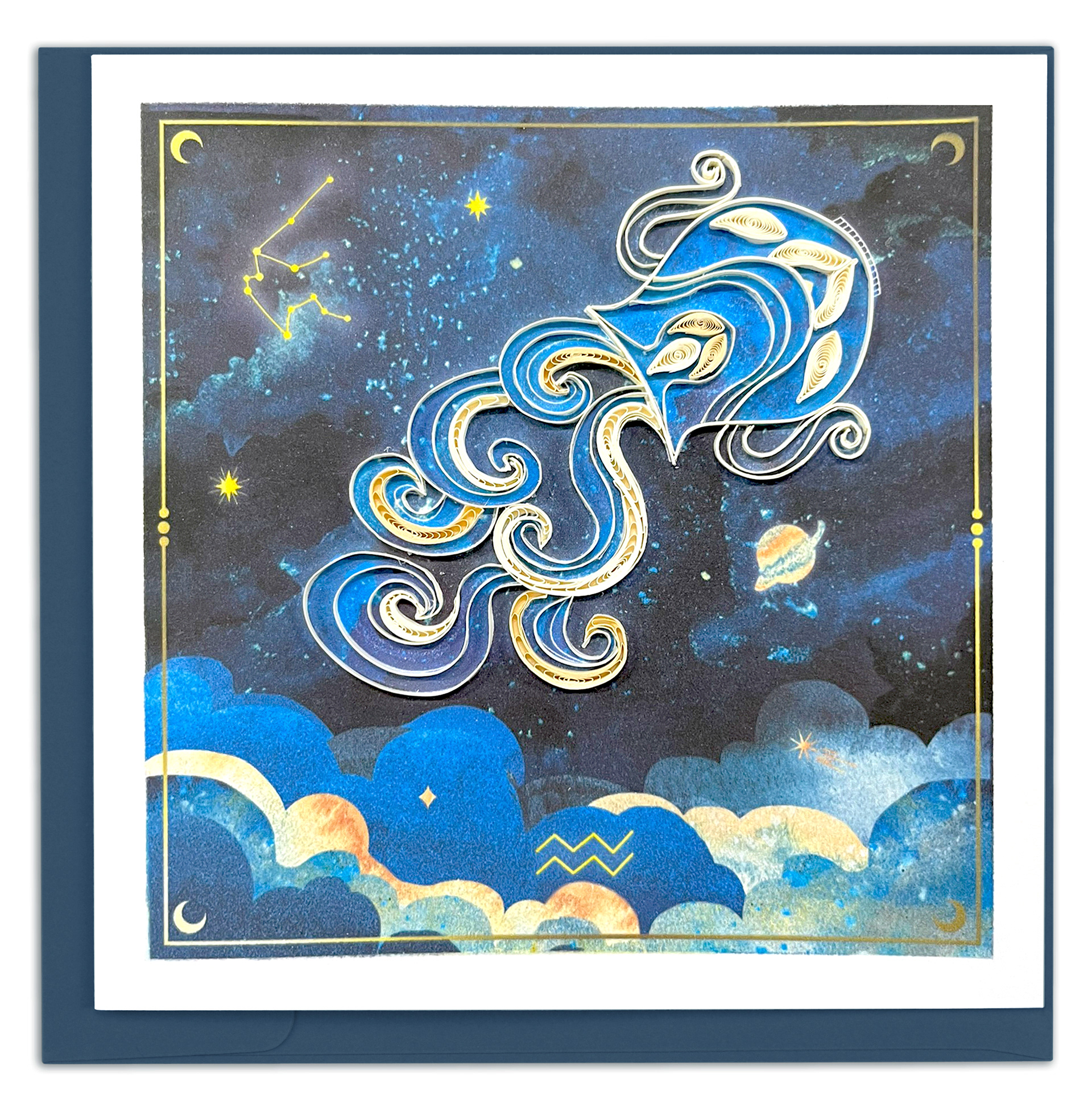 Aquarius Quilling Card
