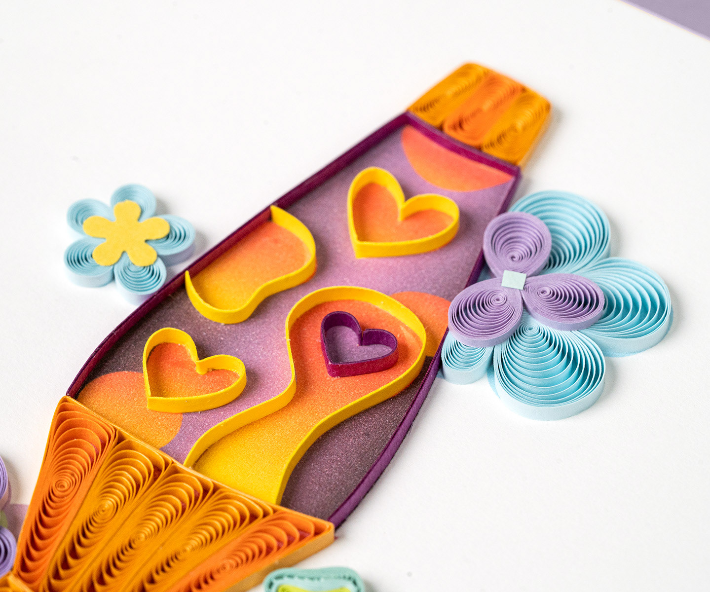 The art of paper quilling layered with my vector illustration
