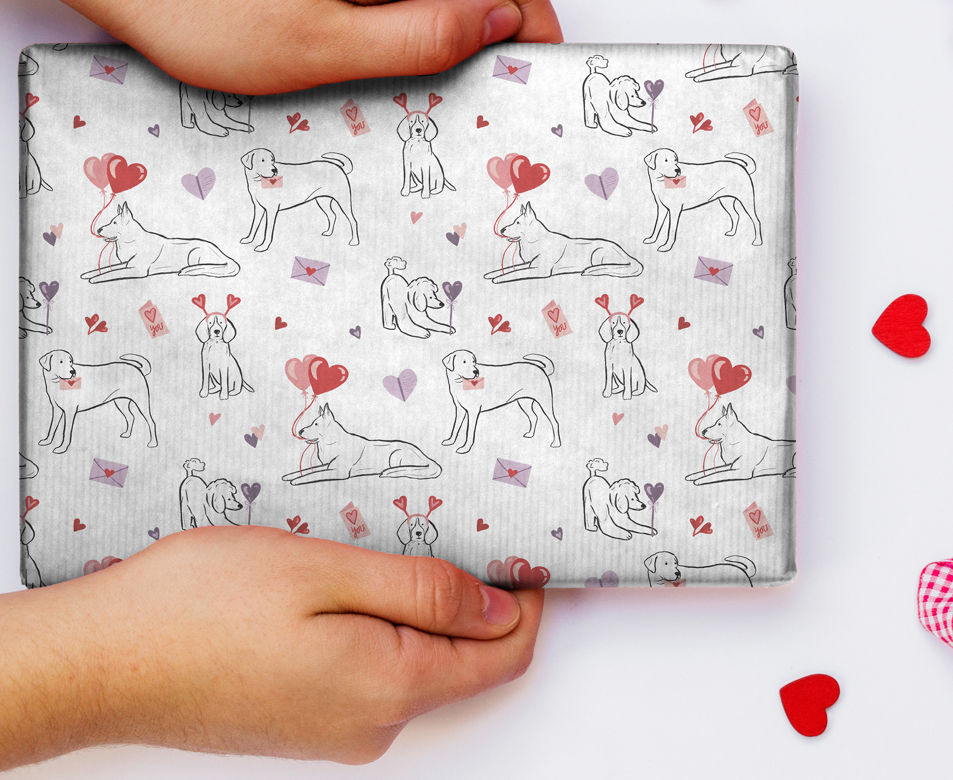 Valentine's Day Gift Wrap Concept