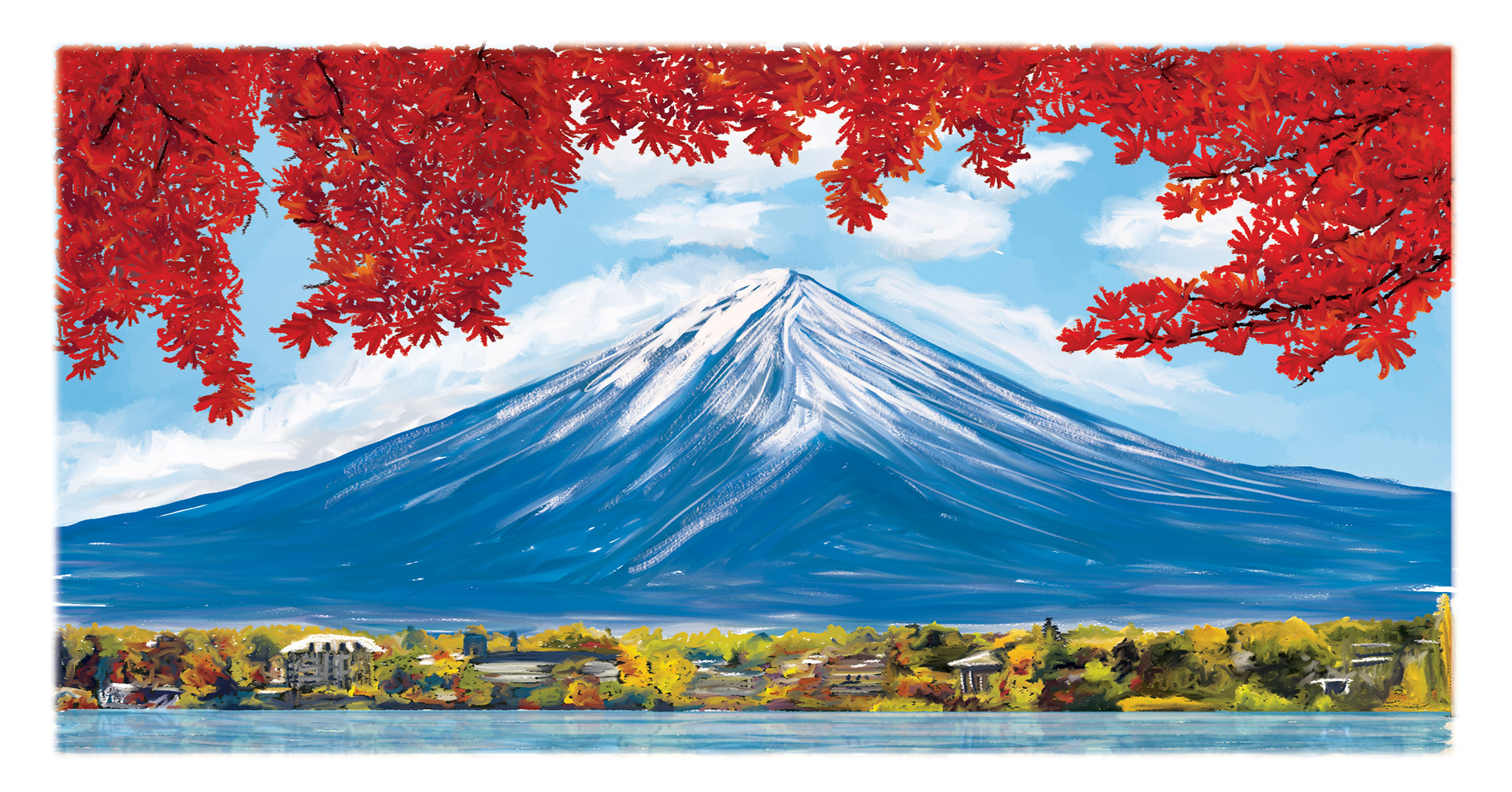 Mount Fuji - Digital Oil Painting