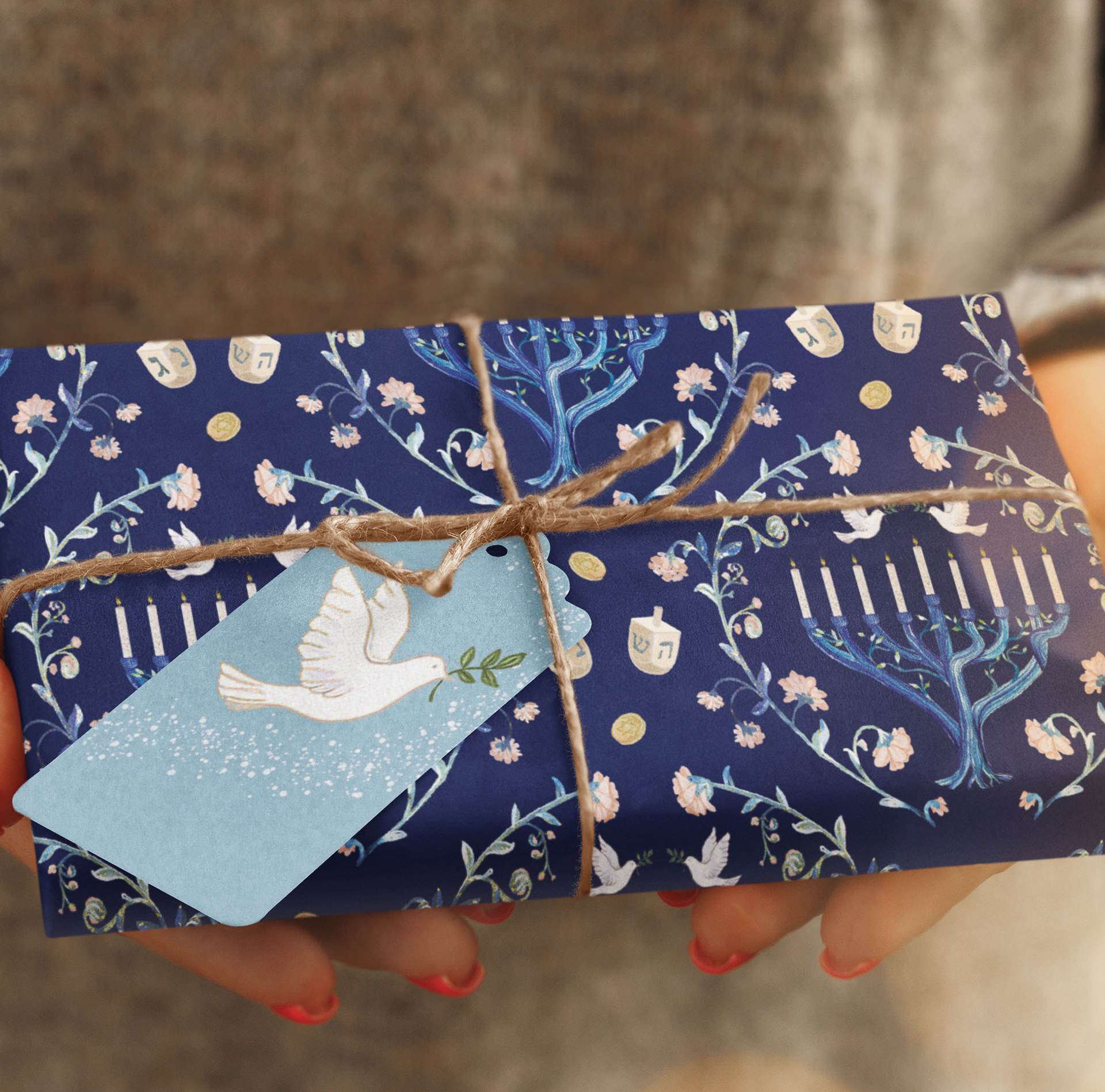 Hanukkah Gift Wrap Concept