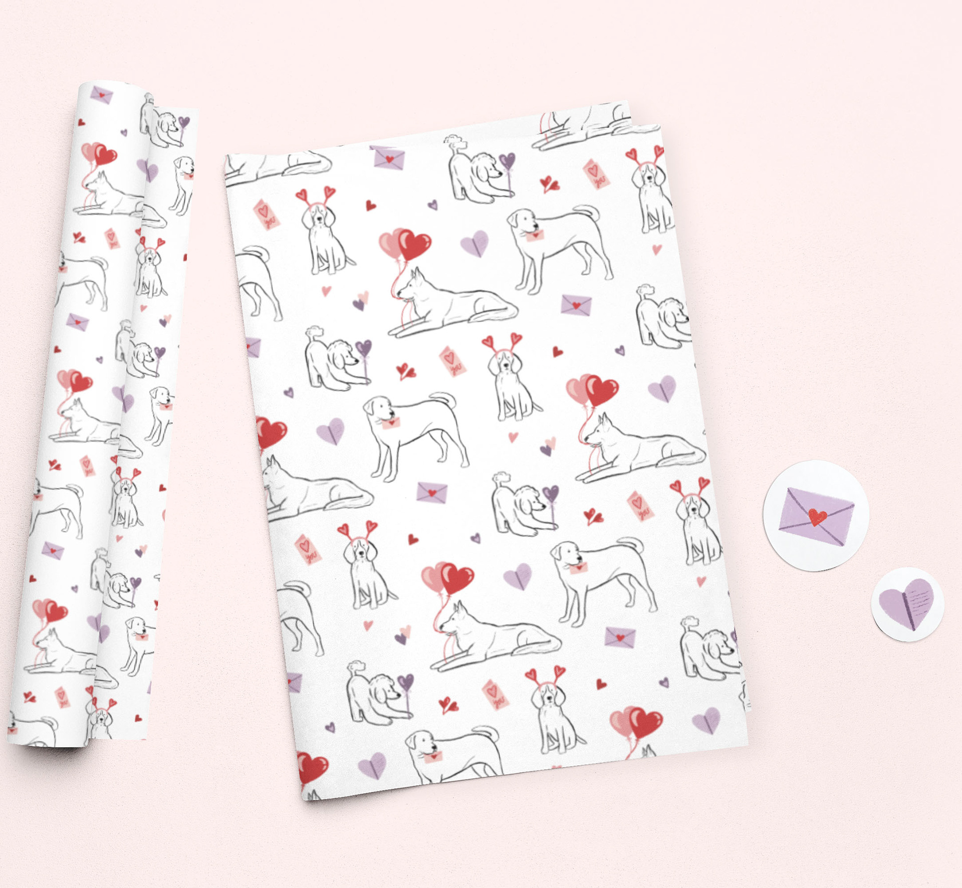 Valentine's Day Gift Wrap Concept