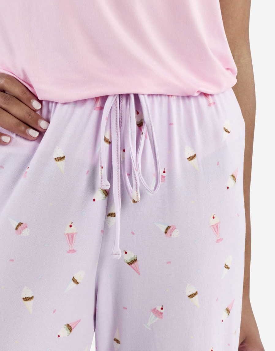 Purple Ice Cream Print PJ Lounge Pants