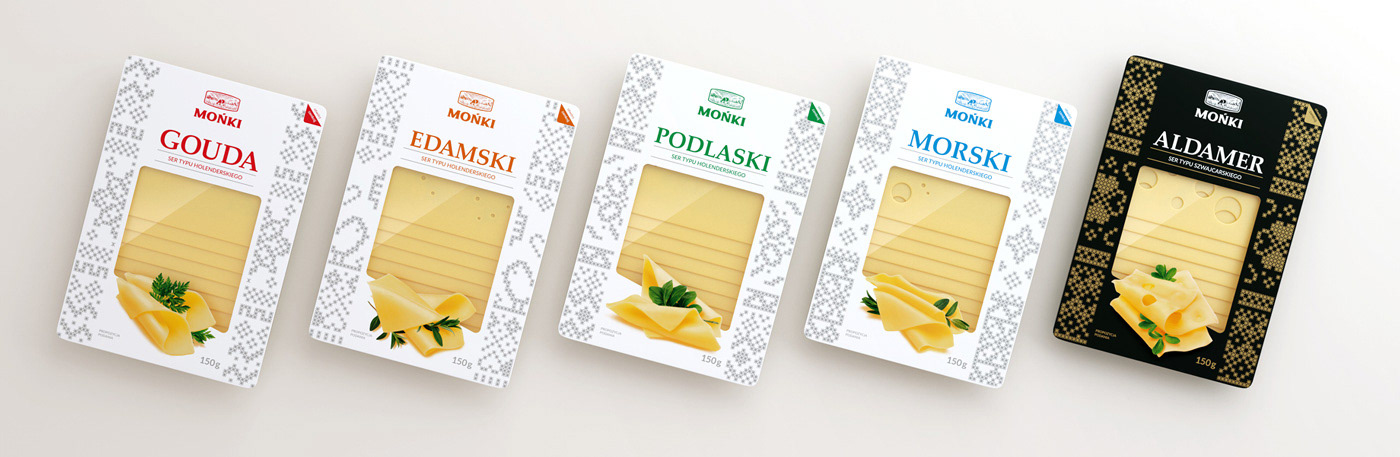 Monki cheese set of blister packaging