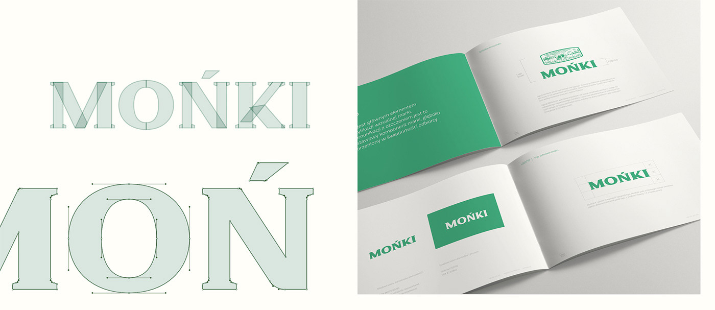 Monki logo custom lettering
