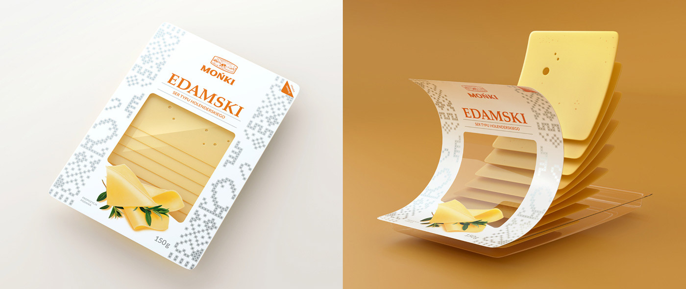 Monki Edamski cheese packaging & visualization
