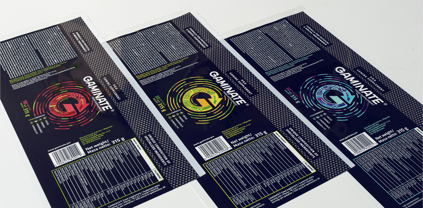Gaminate label sleeve prints