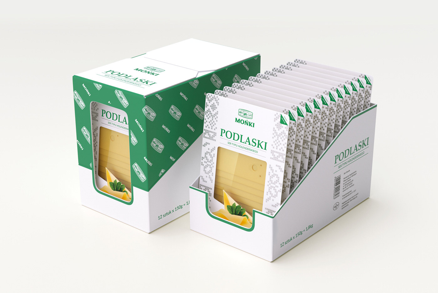 Monki Podlaski cheese bulk pack design & visualization