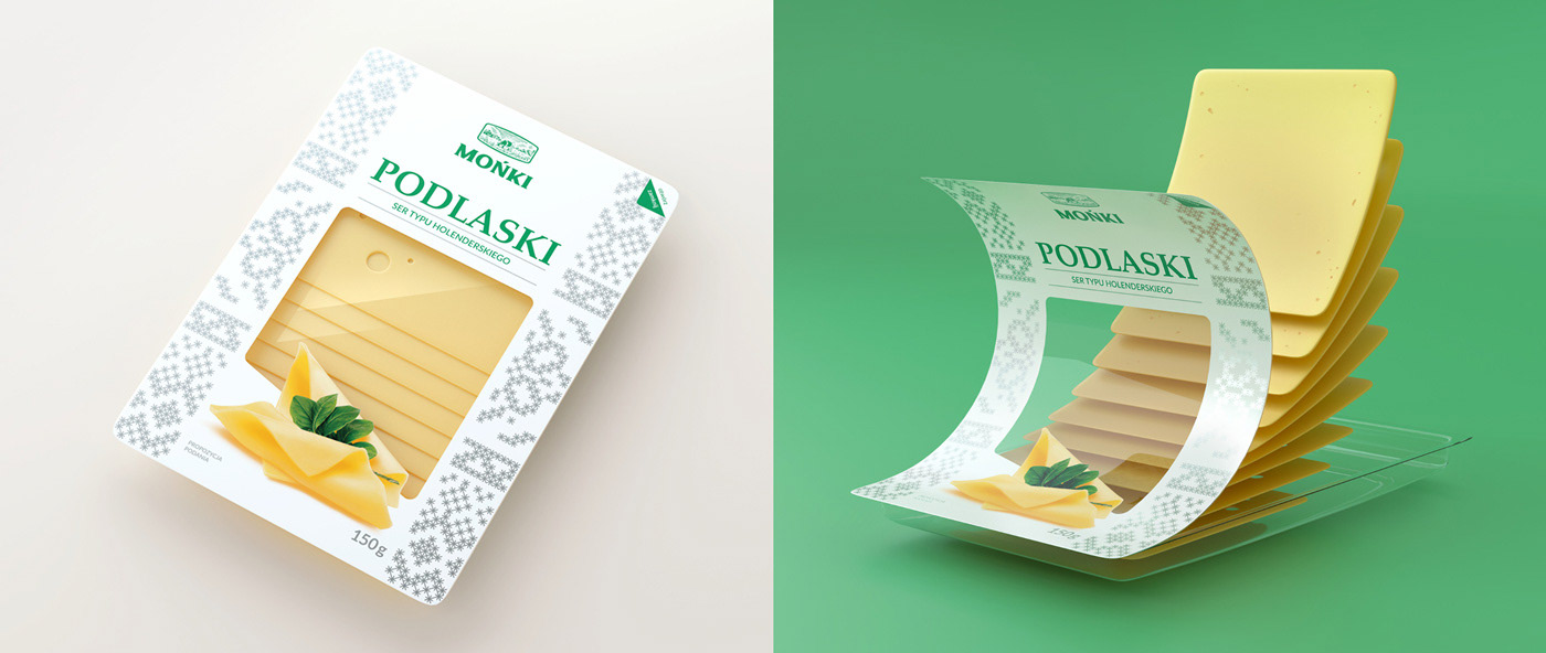 Monki Podlaski cheese packaging & visualization