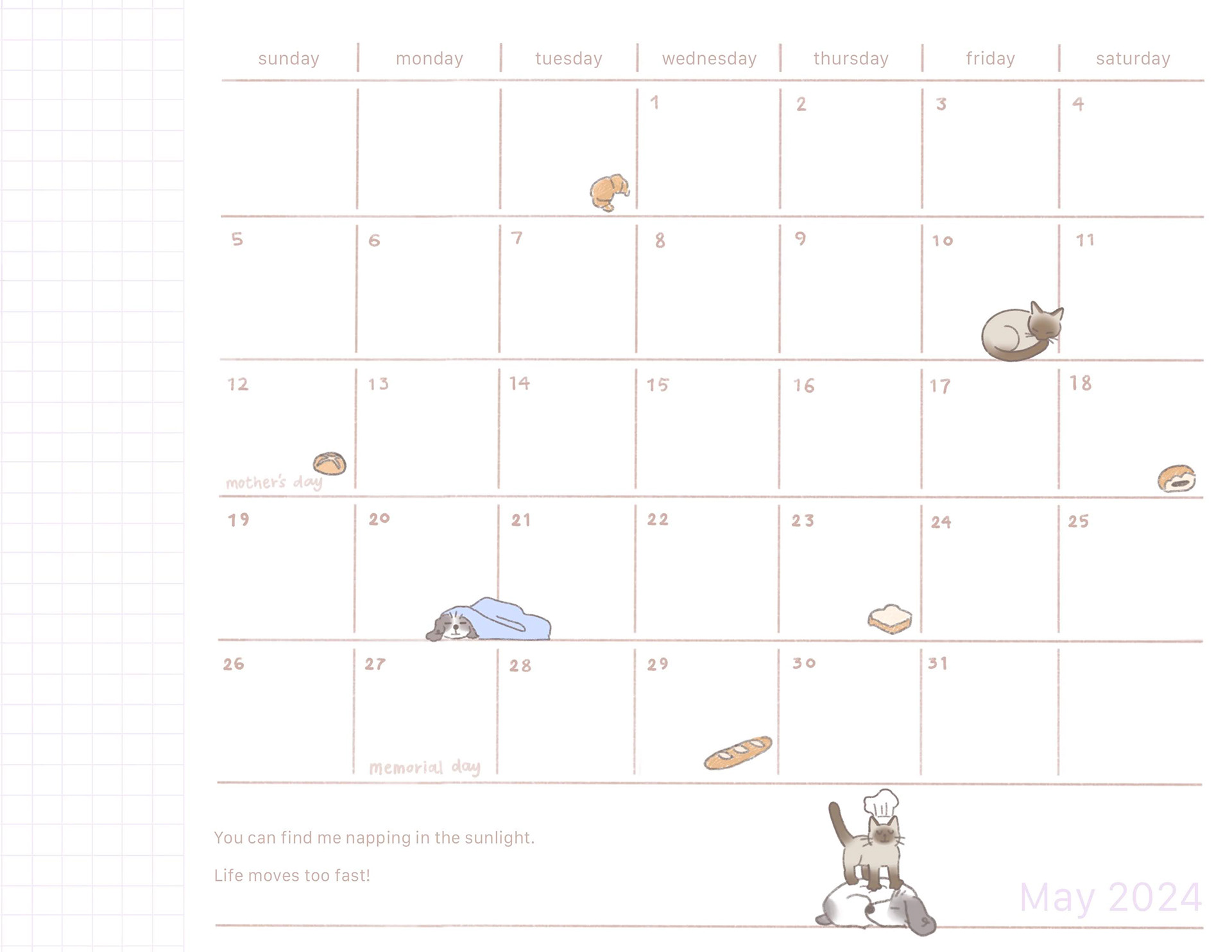 2024 Calendar made for friends & family