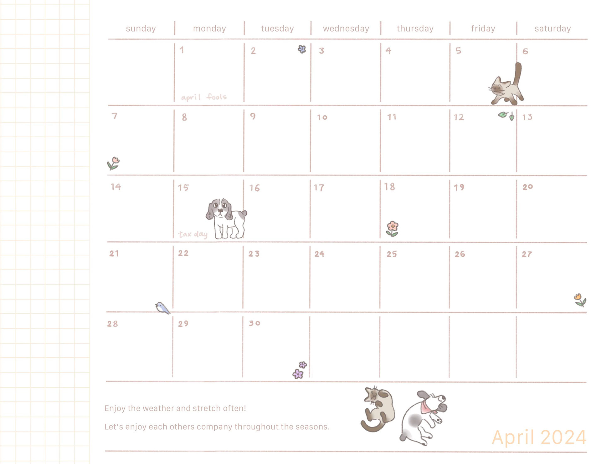 2024 Calendar made for friends & family