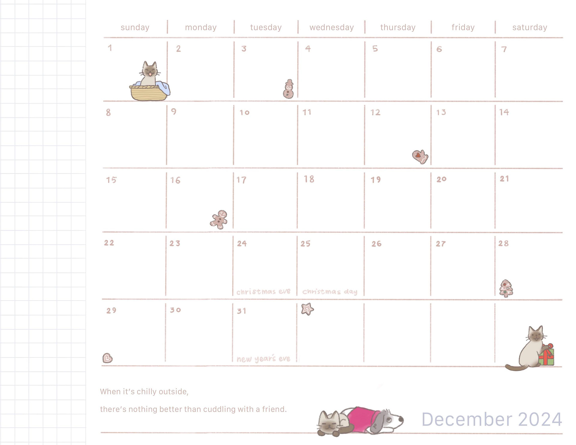 2024 Calendar made for friends & family