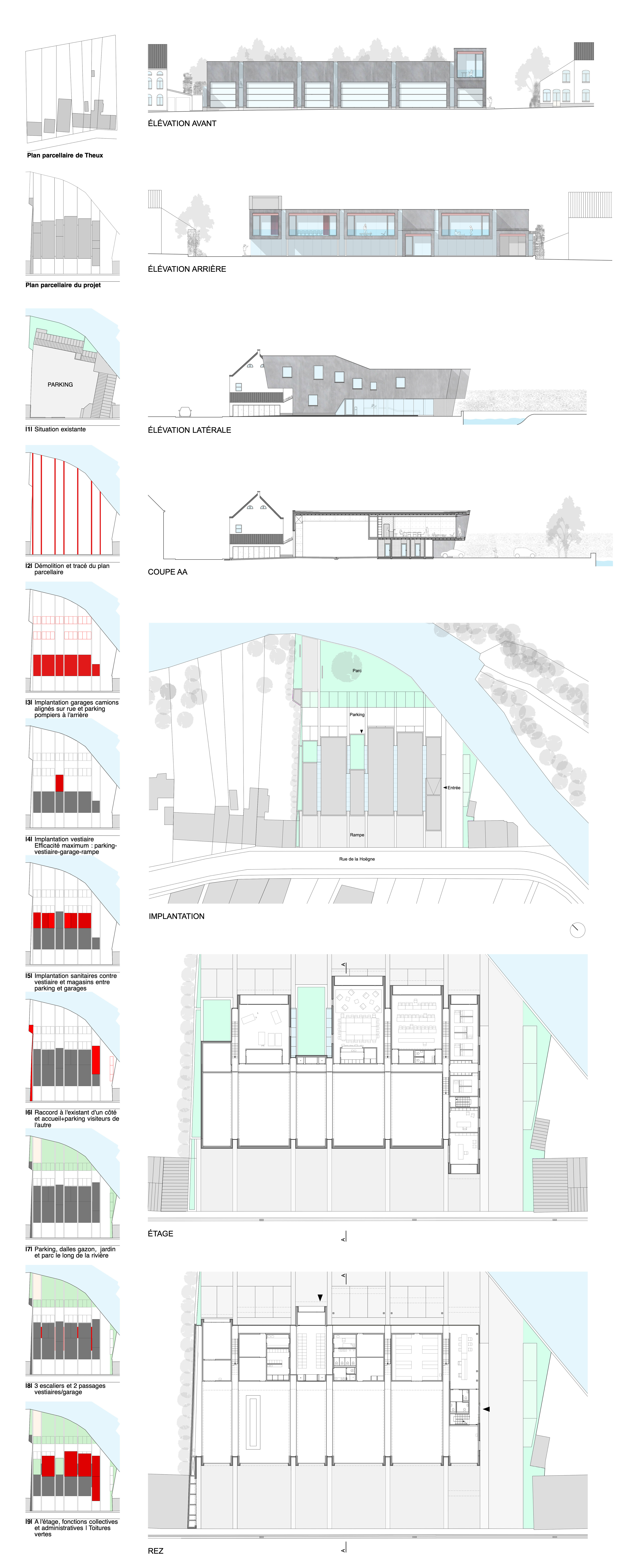 Firestation | Caserne de pompiers © MT4 Architects - Architectural office based in Brussels | Urbanism - Architecture - Design | Donatienne Gillet - Jean-Jacques Jungers