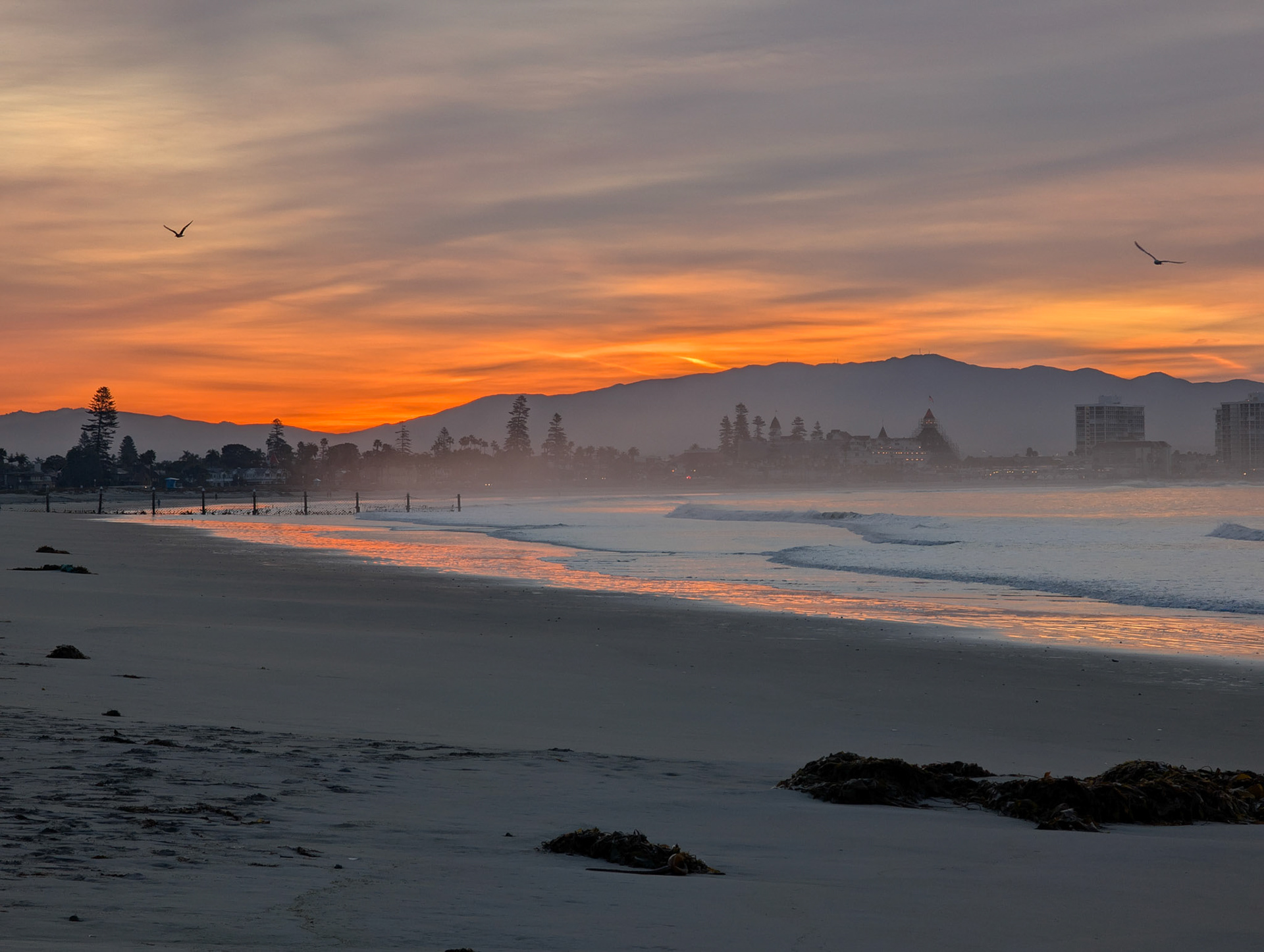 San Diego beach sunrise