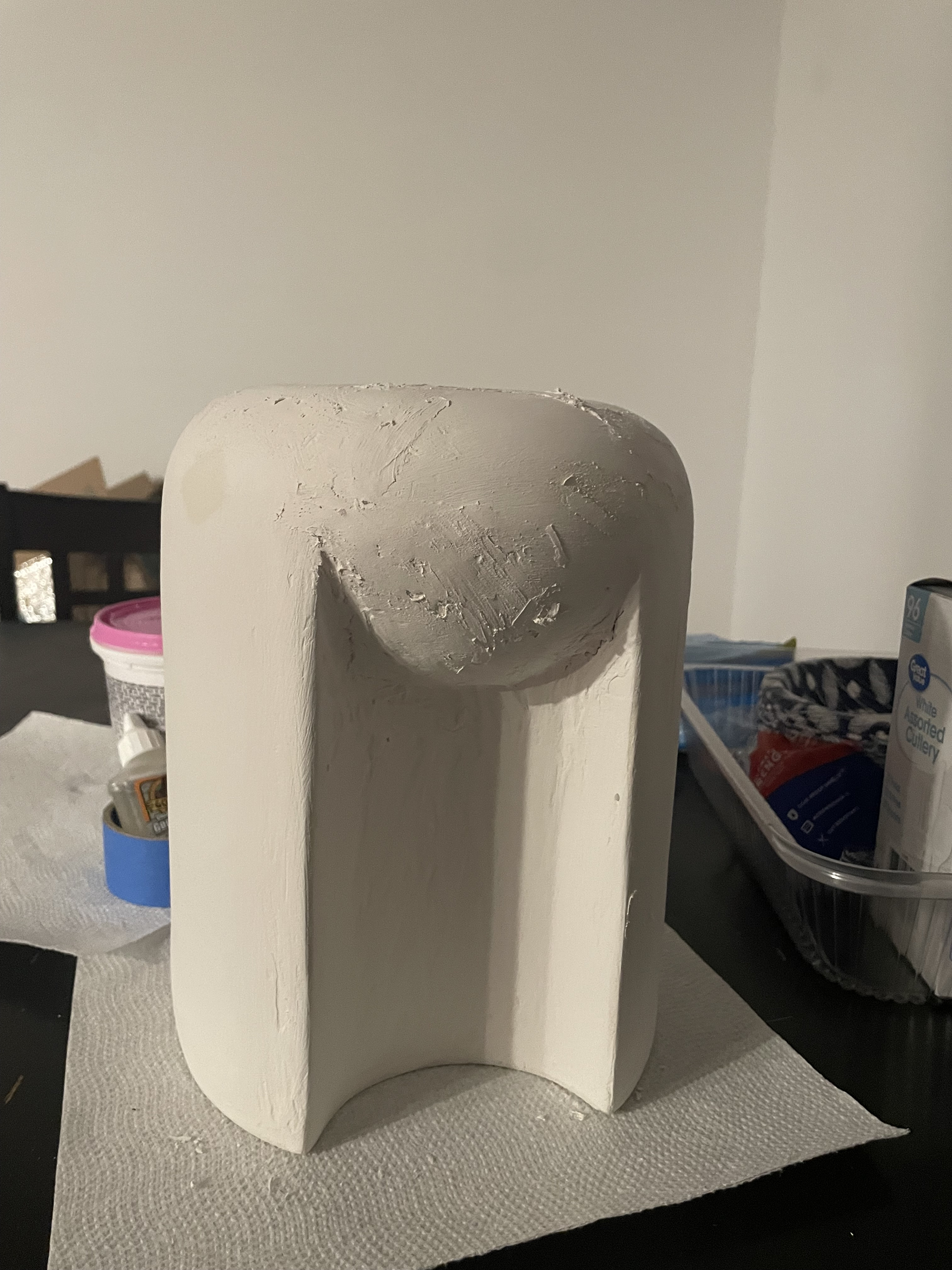spackle roughly sanded