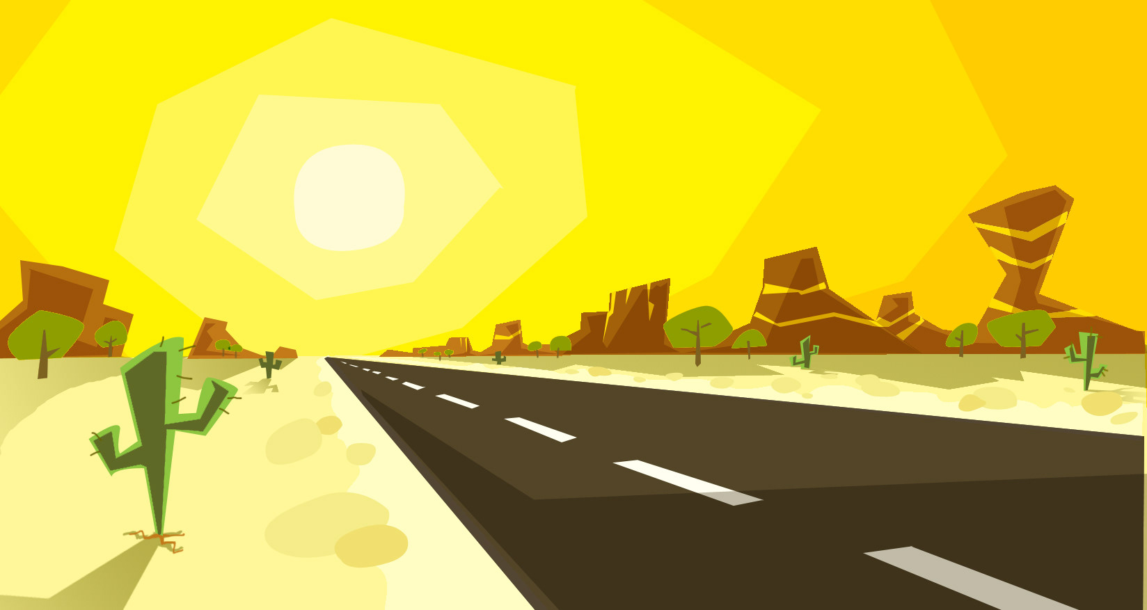 Clang Invasion: Desert Highway (2007, Photoshop)