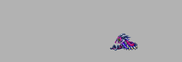 Centipede monster's attack animation.