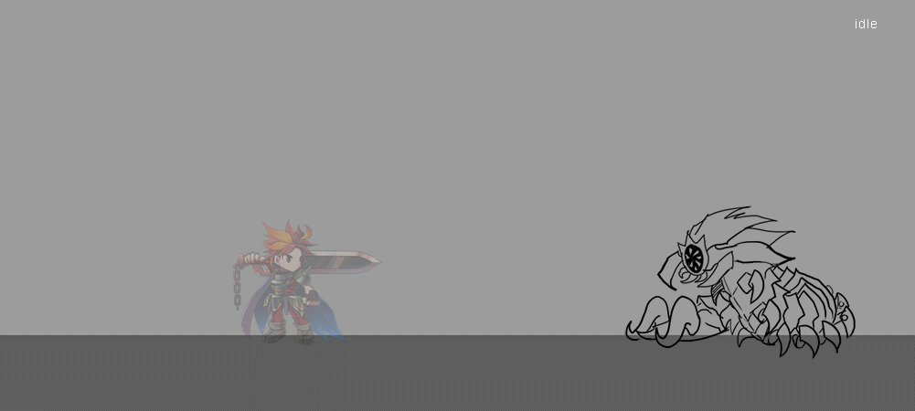 The animated storyboard that is used to create the pixel animations.