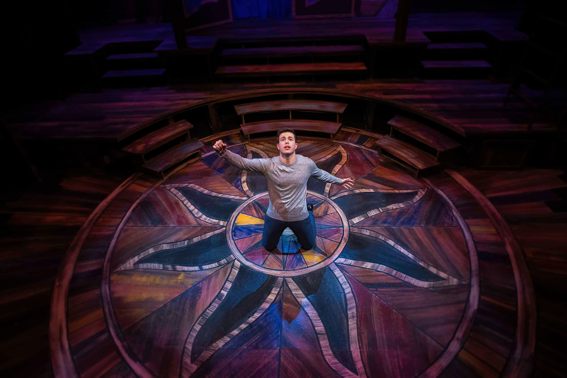 Entirely painted the deck for this production of Pippin I designed. 