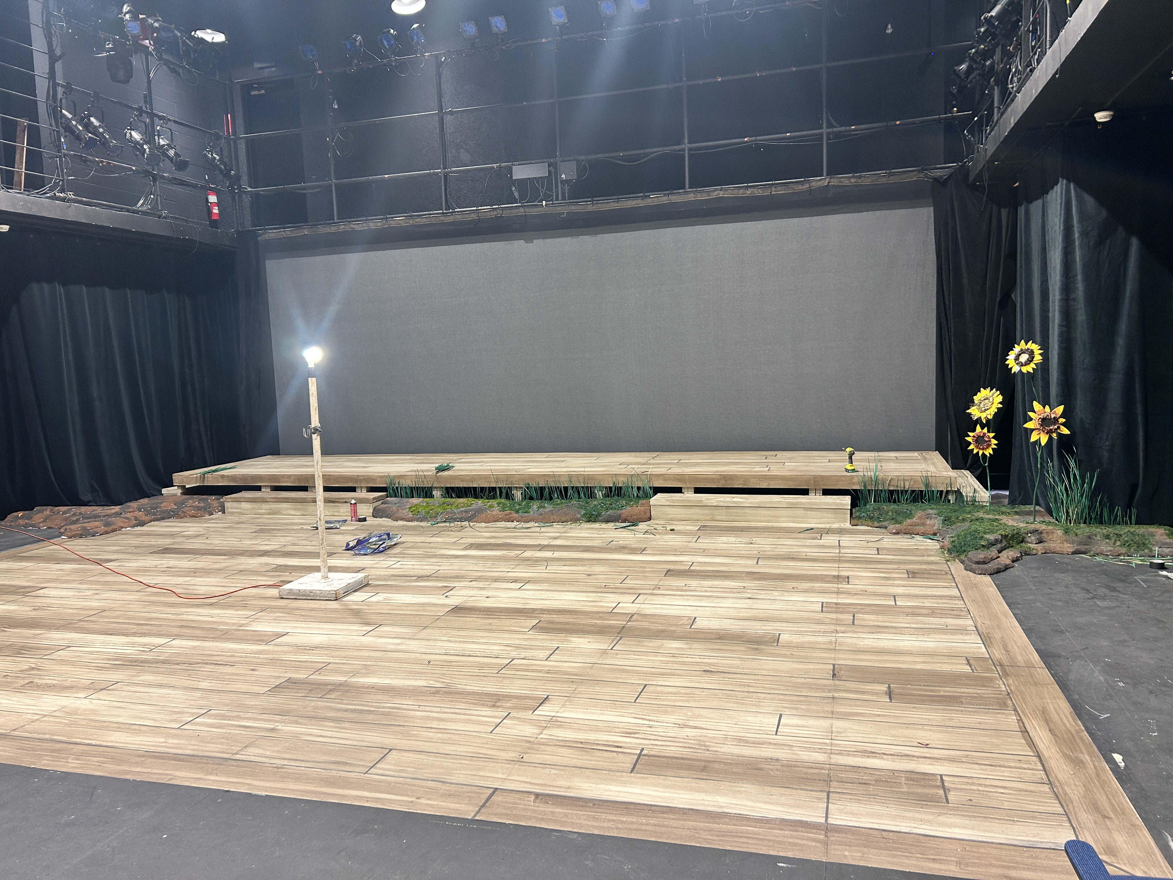 Designed/Led Student Painting for Production of Our Town at SUNY UAlbany. 