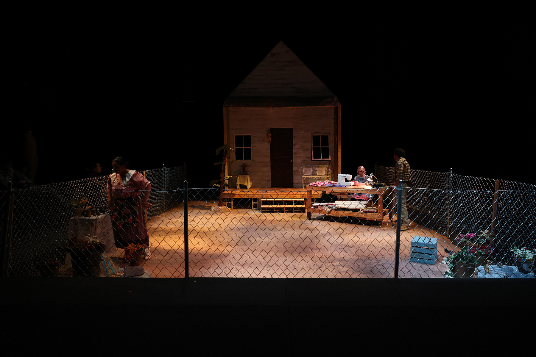 Mentored student scenic designers and charge for this set for Luis Alfaro's Mojada at Angelo State University. 