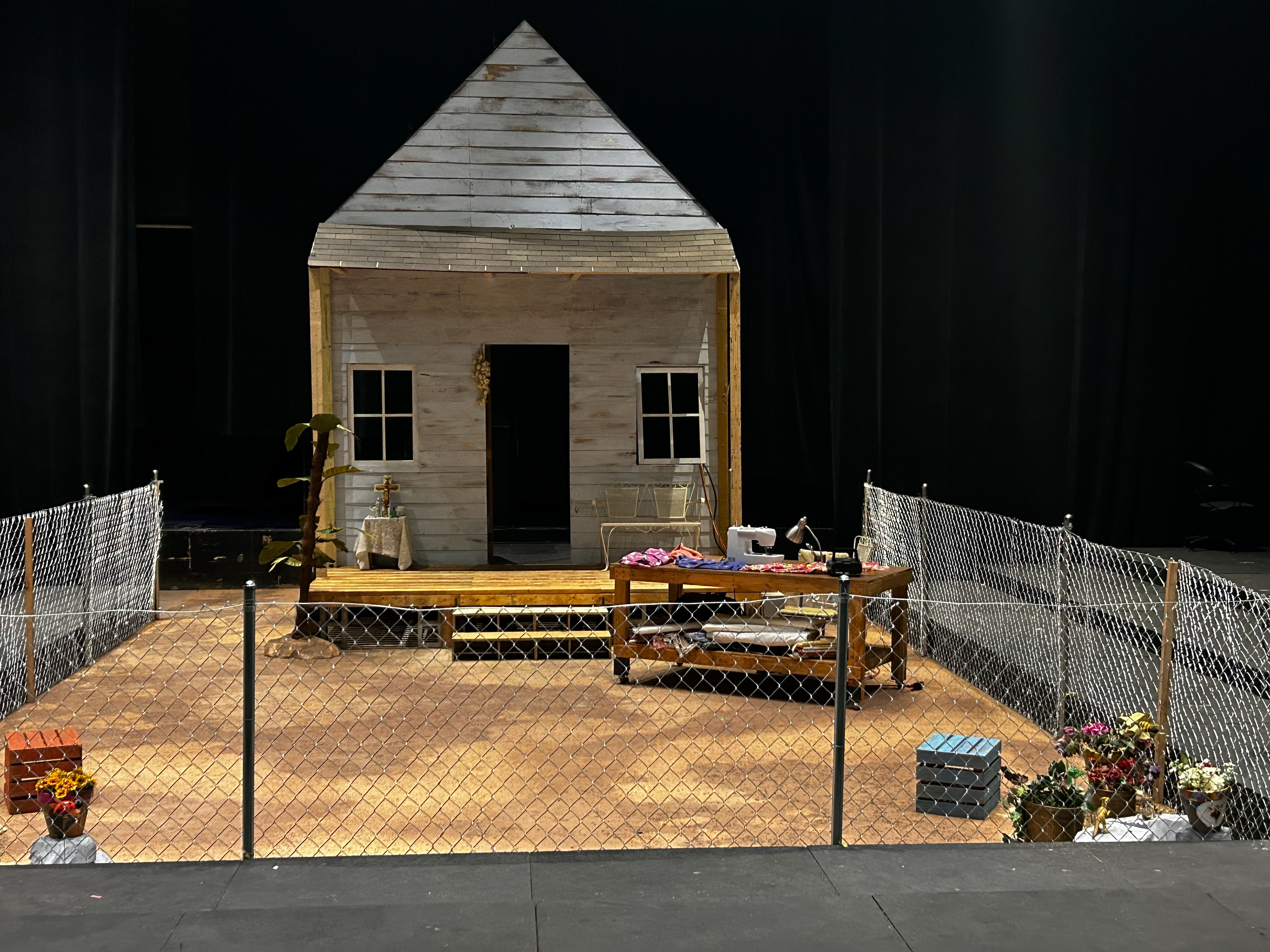 Mentored student scenic designers and charge for this set for Luis Alfaro's Mojada at Angelo State University. 