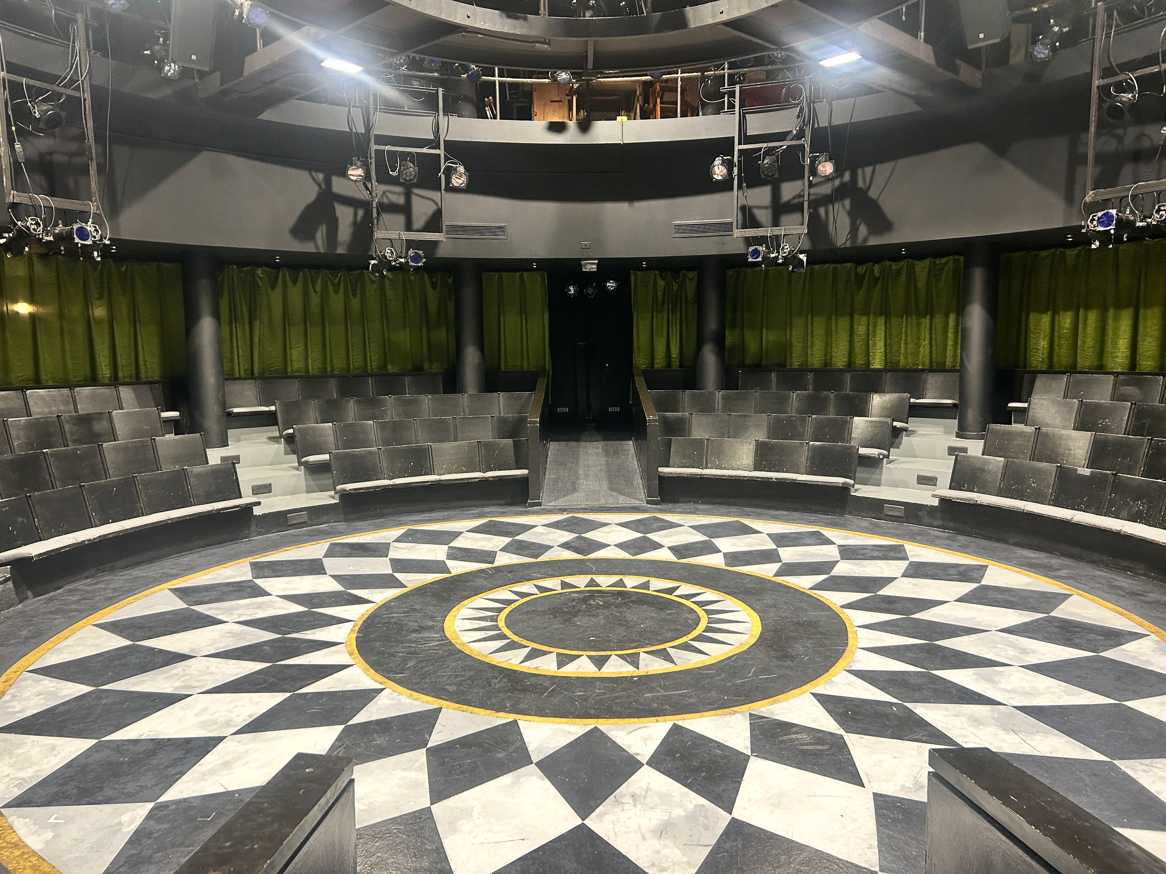 Designed/led student painting of A Midsummer Night's Dream floor at UAlbany. 