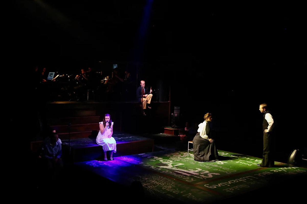 Scenic Charge for this production of Spring Awakening at Arizona Repertory Theatre, Scenic Designer Joe C. Klug