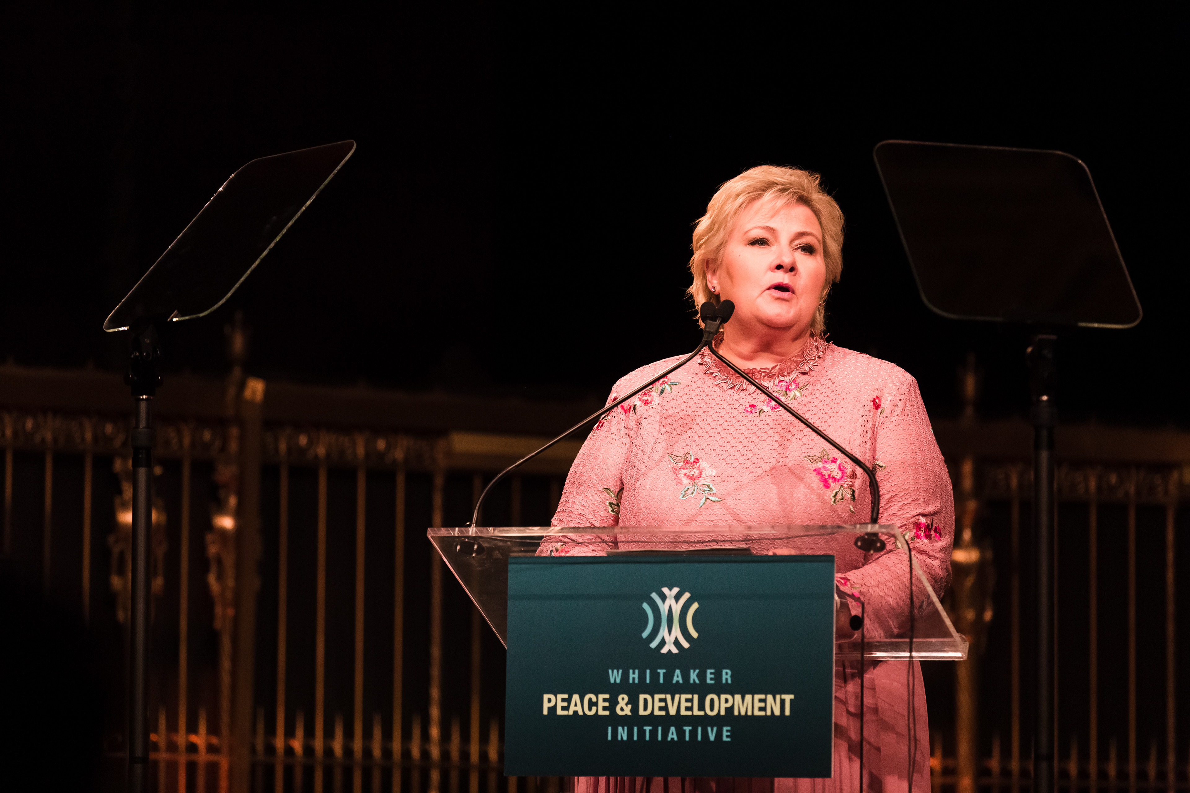 Prime Minister of Norway Elsa Solberg speaks