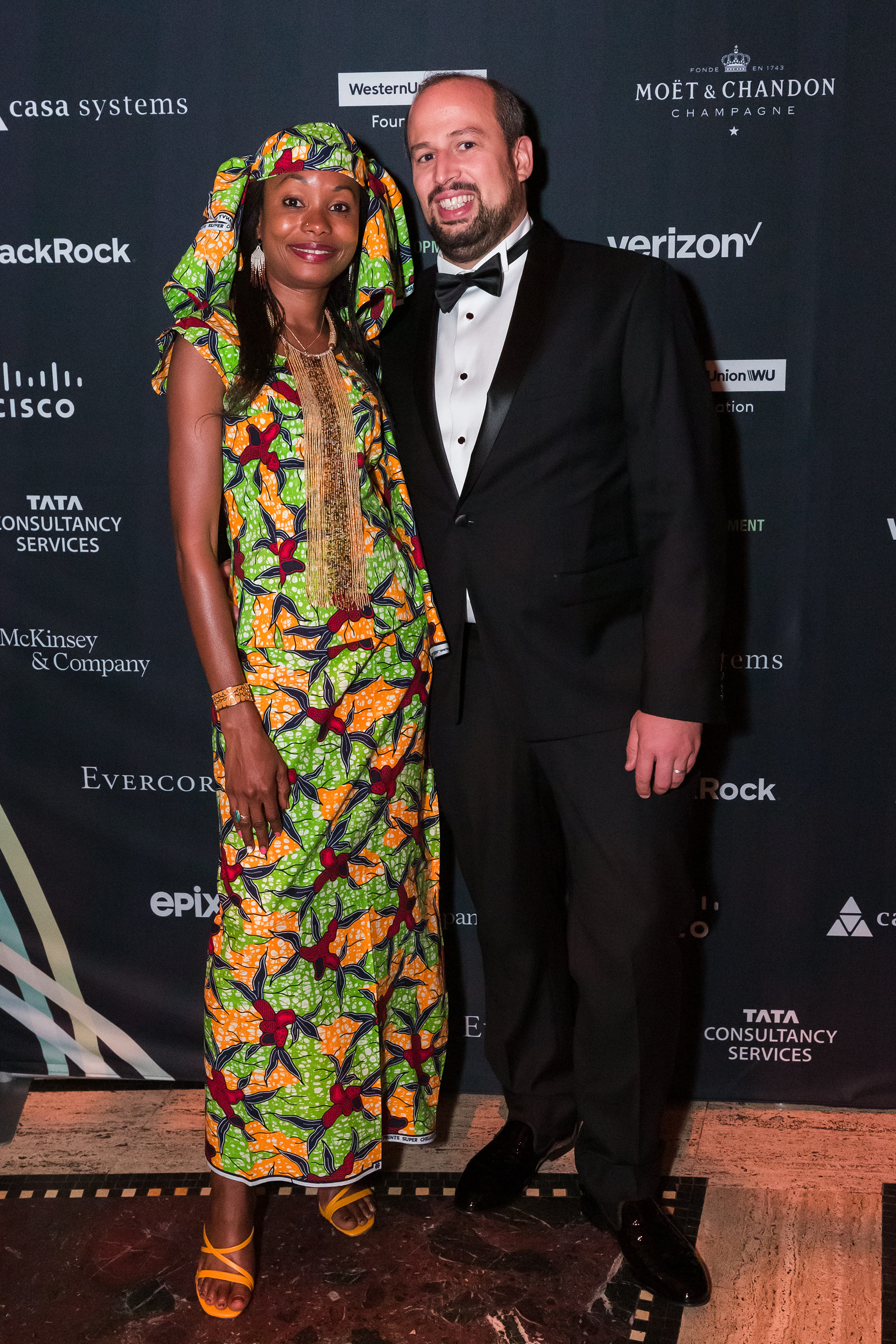 Hindou Ibrahim (L) with Attendee