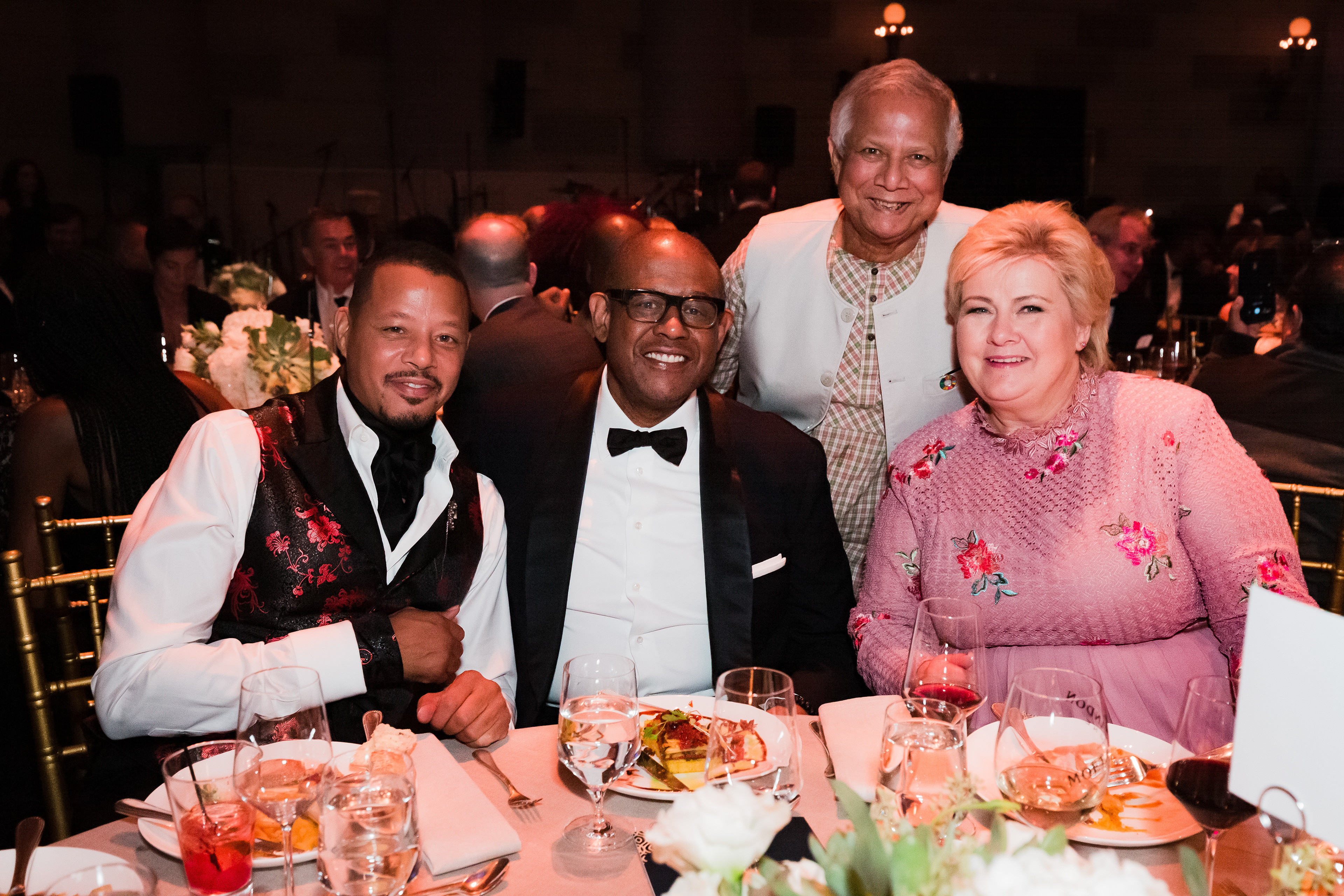 Terrence Howard, Forest Whitaker, Professor Muhammad Yunus, Prime Minister Solberg